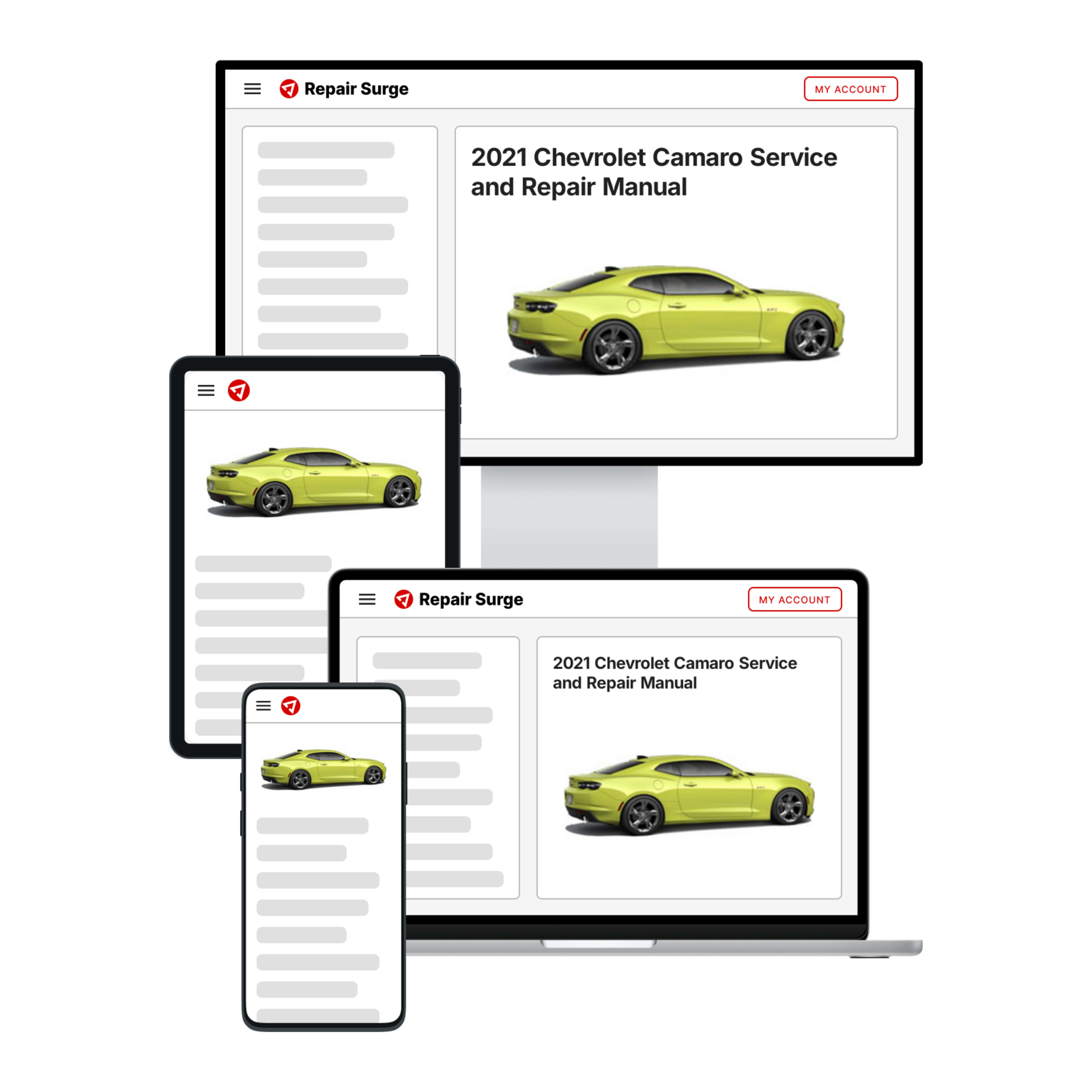 2021 Chevrolet Camaro service and repair manual hero image