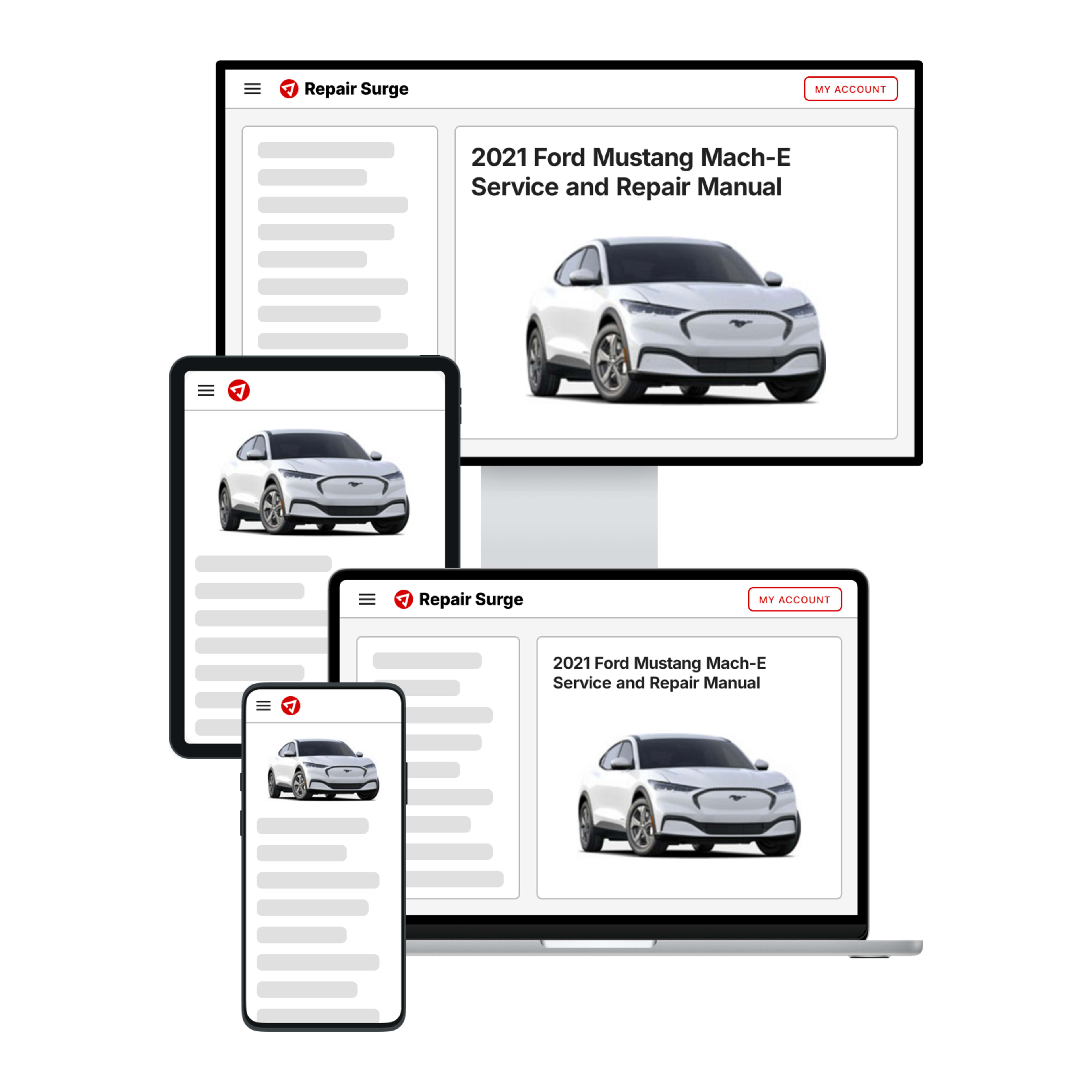 2021 Ford Mustang Mach-E service and repair manual hero image
