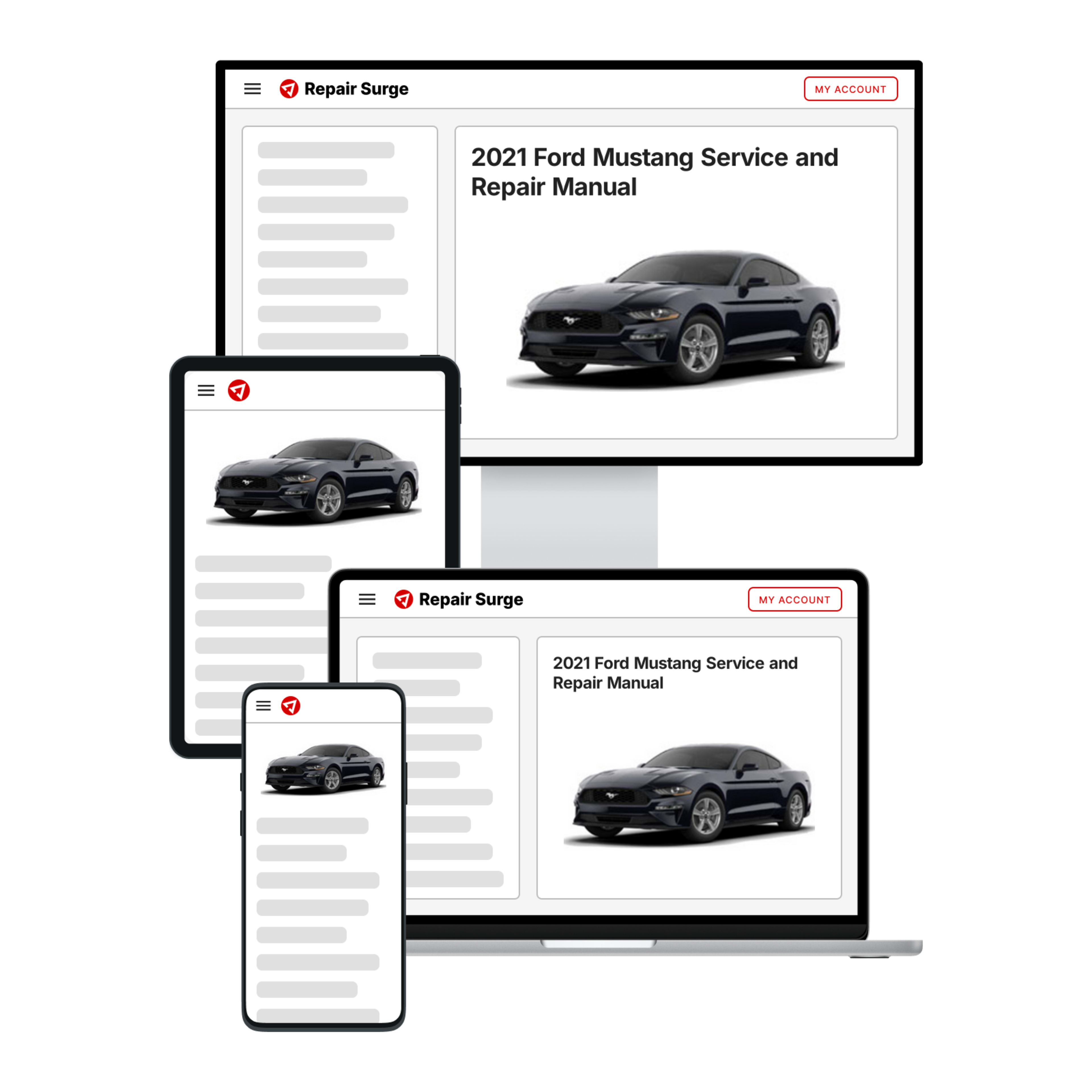 2021 Ford Mustang service and repair manual hero image