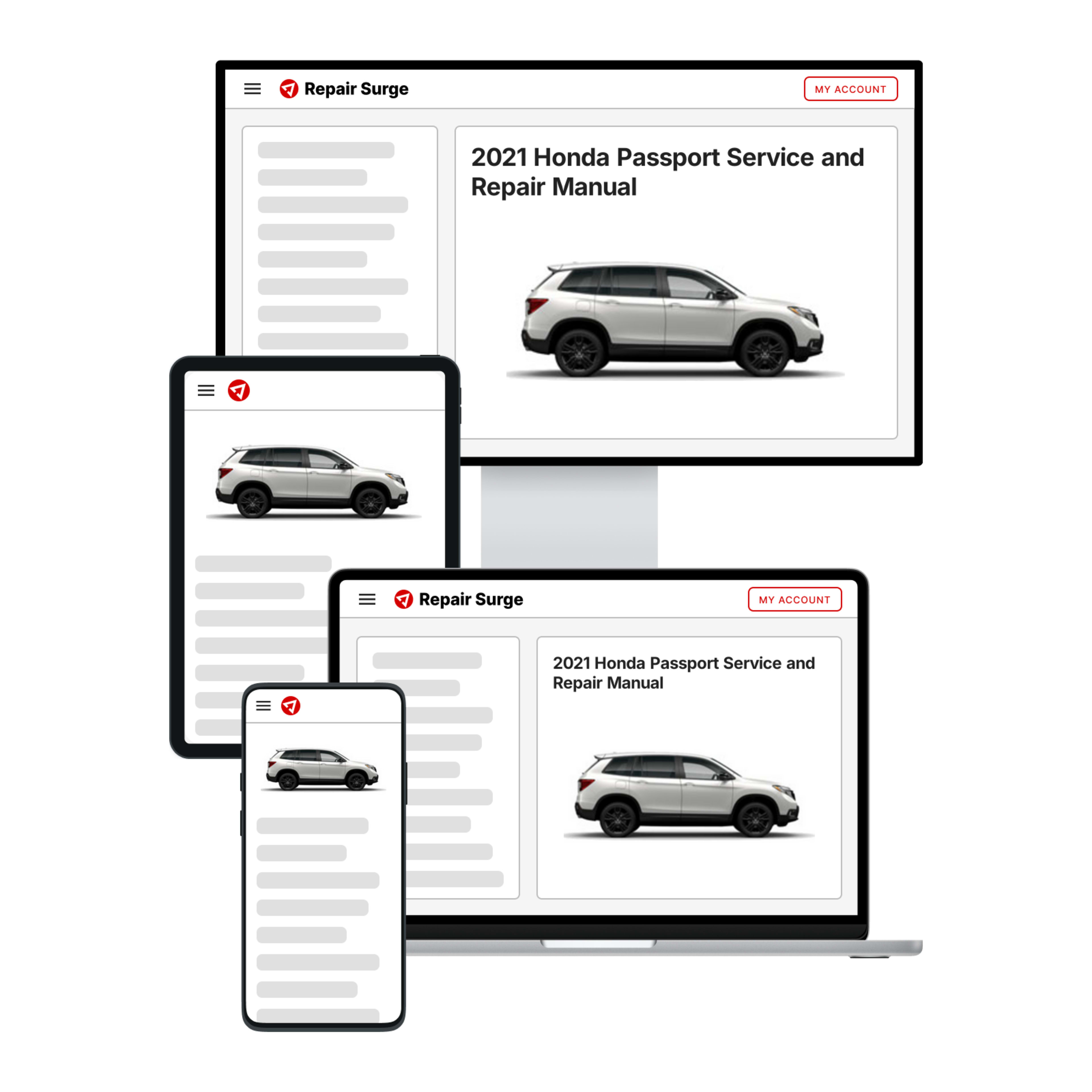 2021 Honda Passport service and repair manual hero image