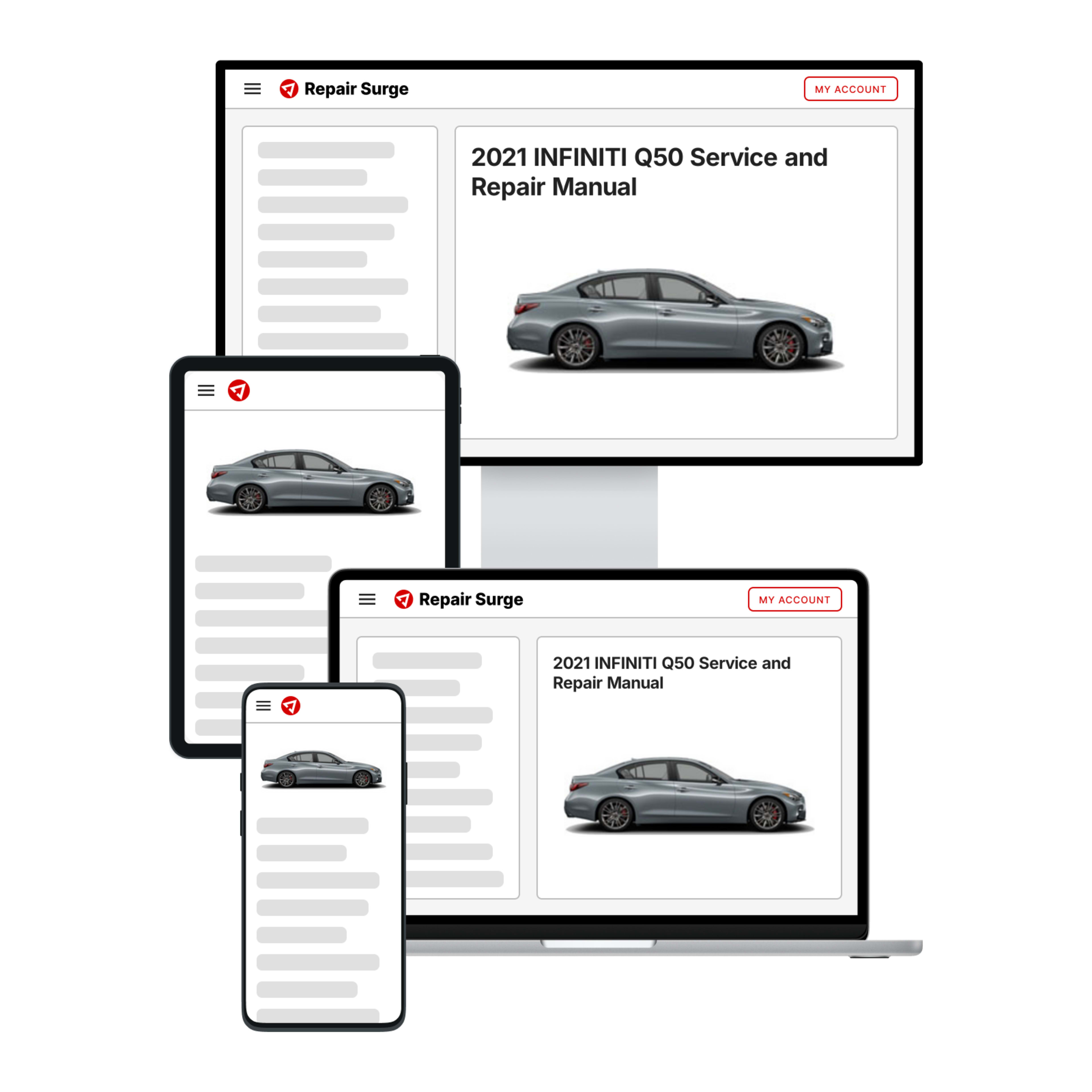 2021 INFINITI Q50 service and repair manual hero image