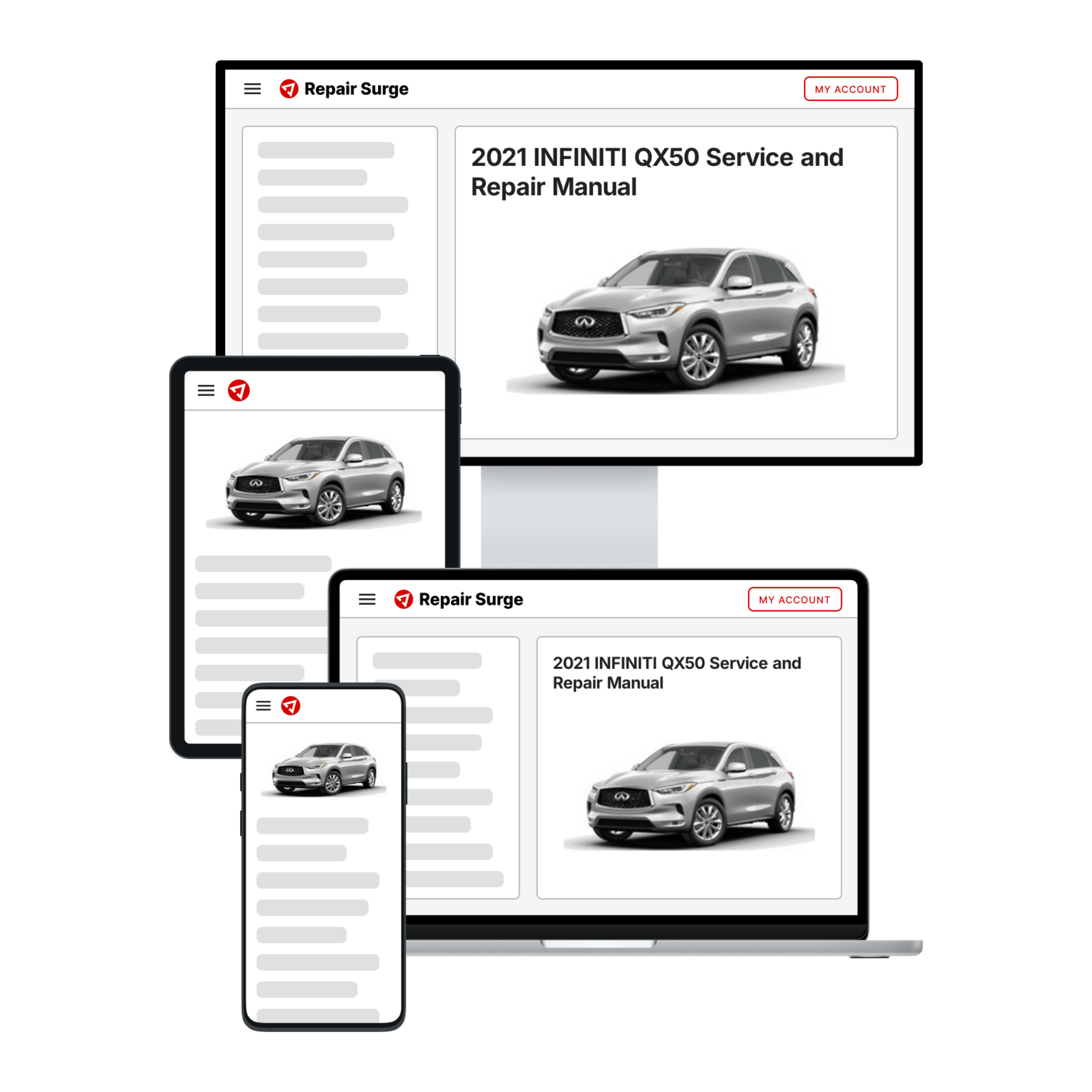 2021 INFINITI QX50 service and repair manual hero image