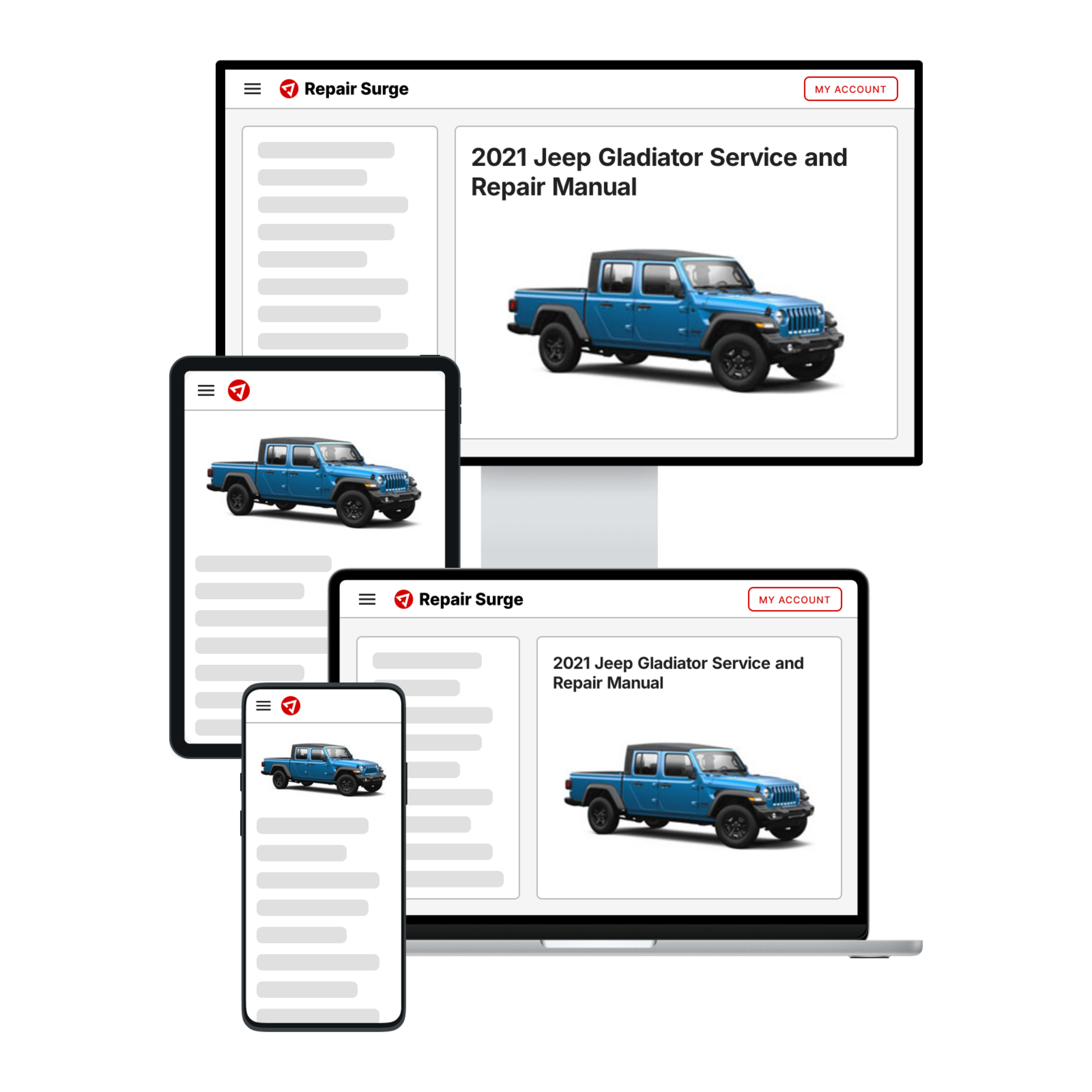 2021 Jeep Gladiator service and repair manual hero image