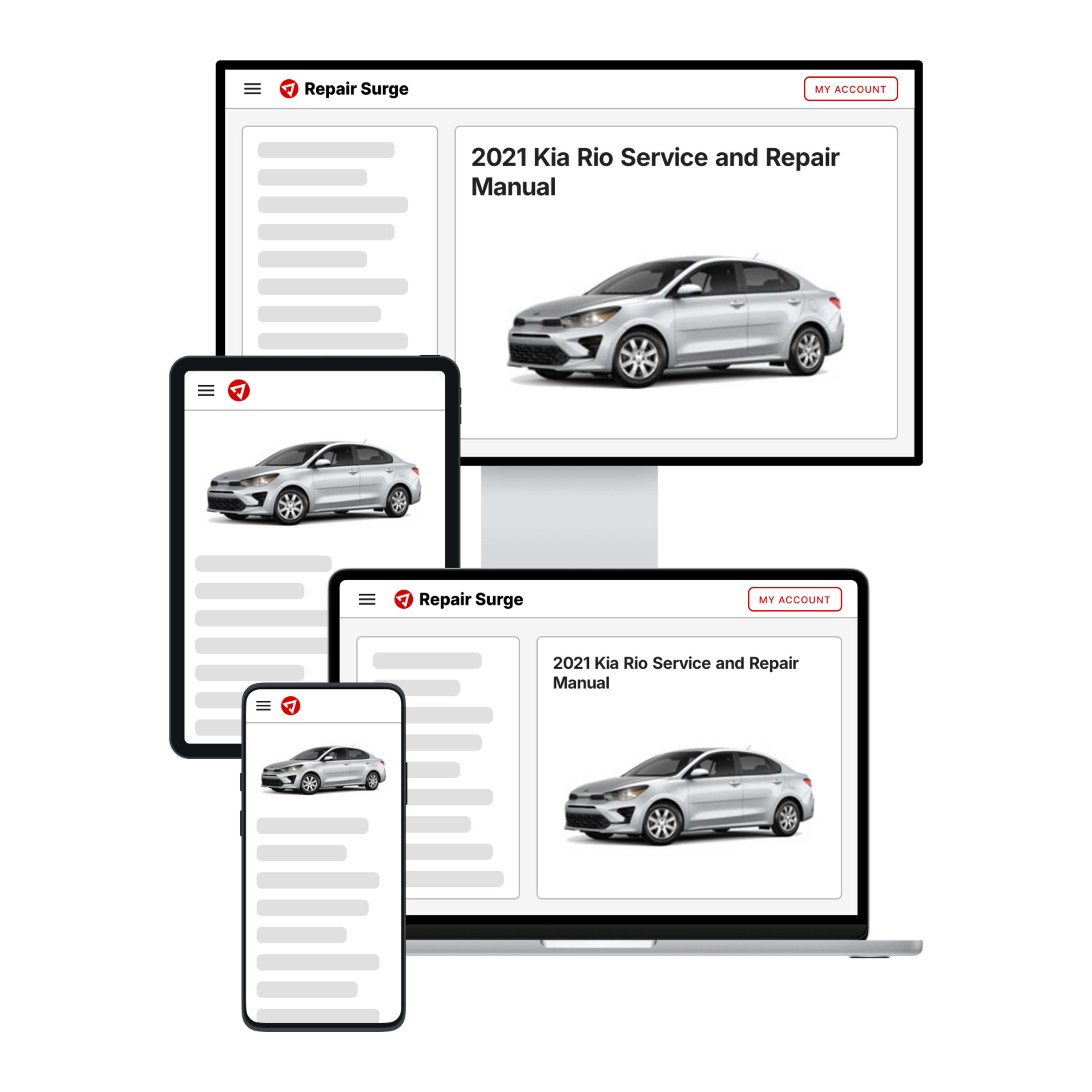 2021 Kia Rio service and repair manual hero image