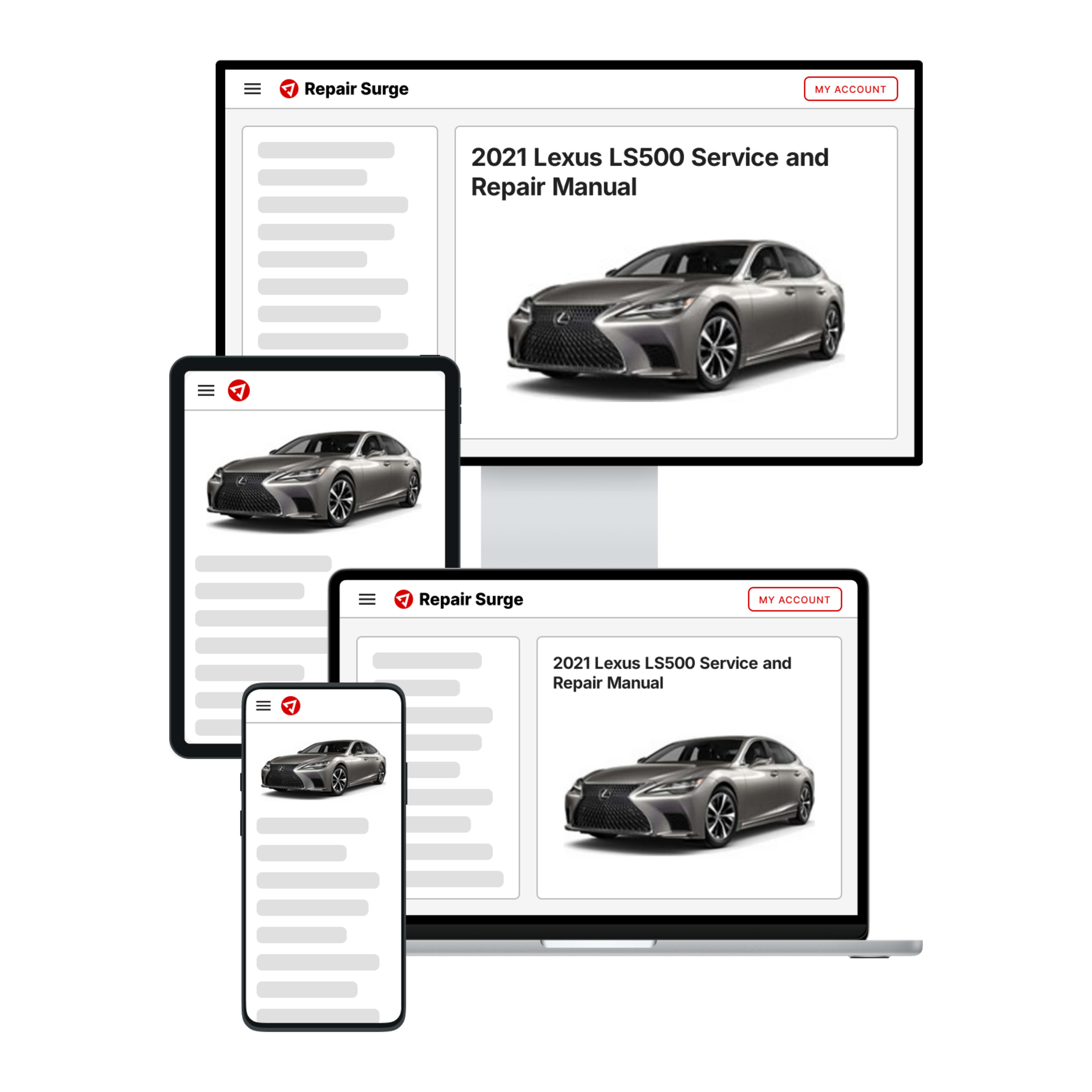 2021 Lexus LS500 service and repair manual hero image