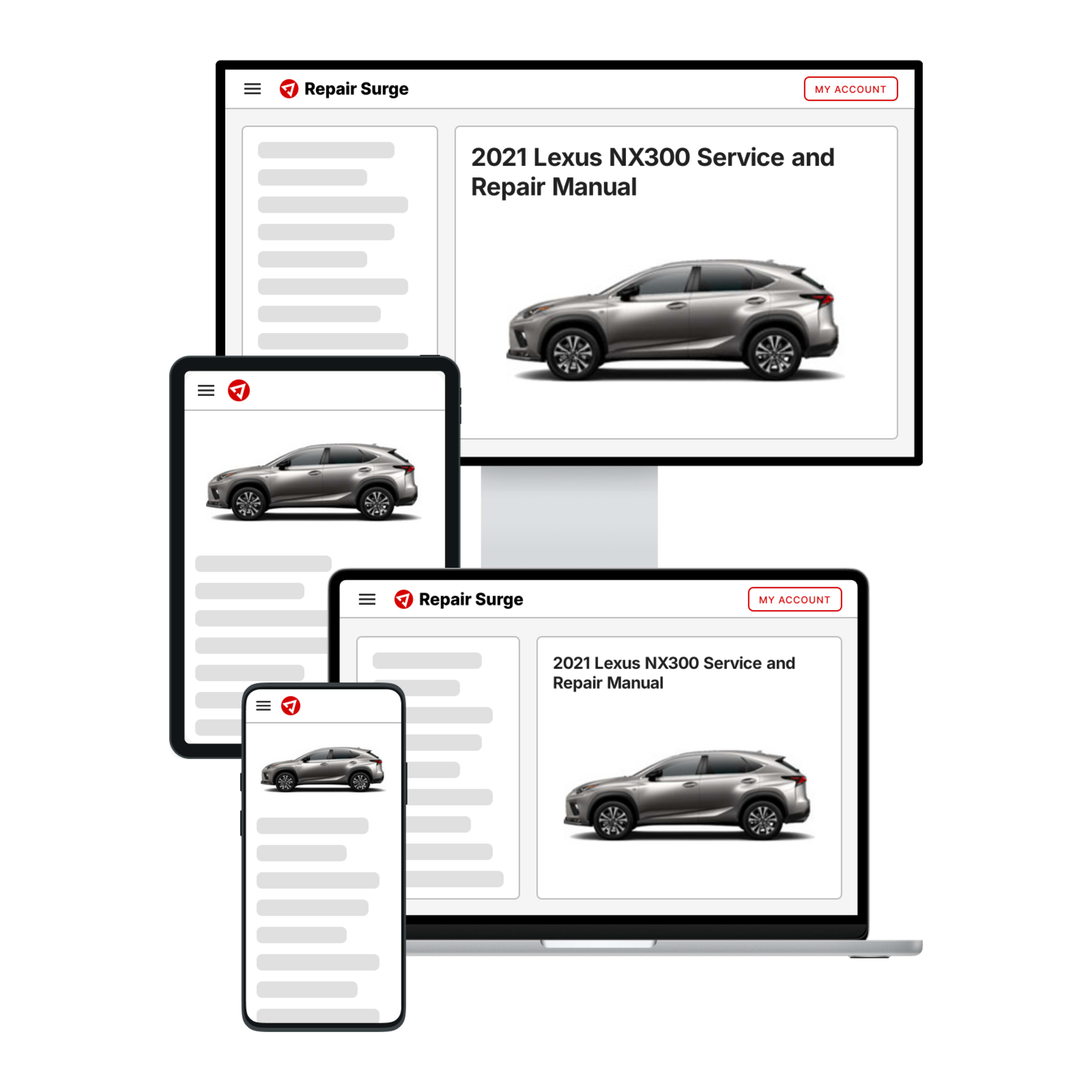 2021 Lexus NX300 service and repair manual hero image
