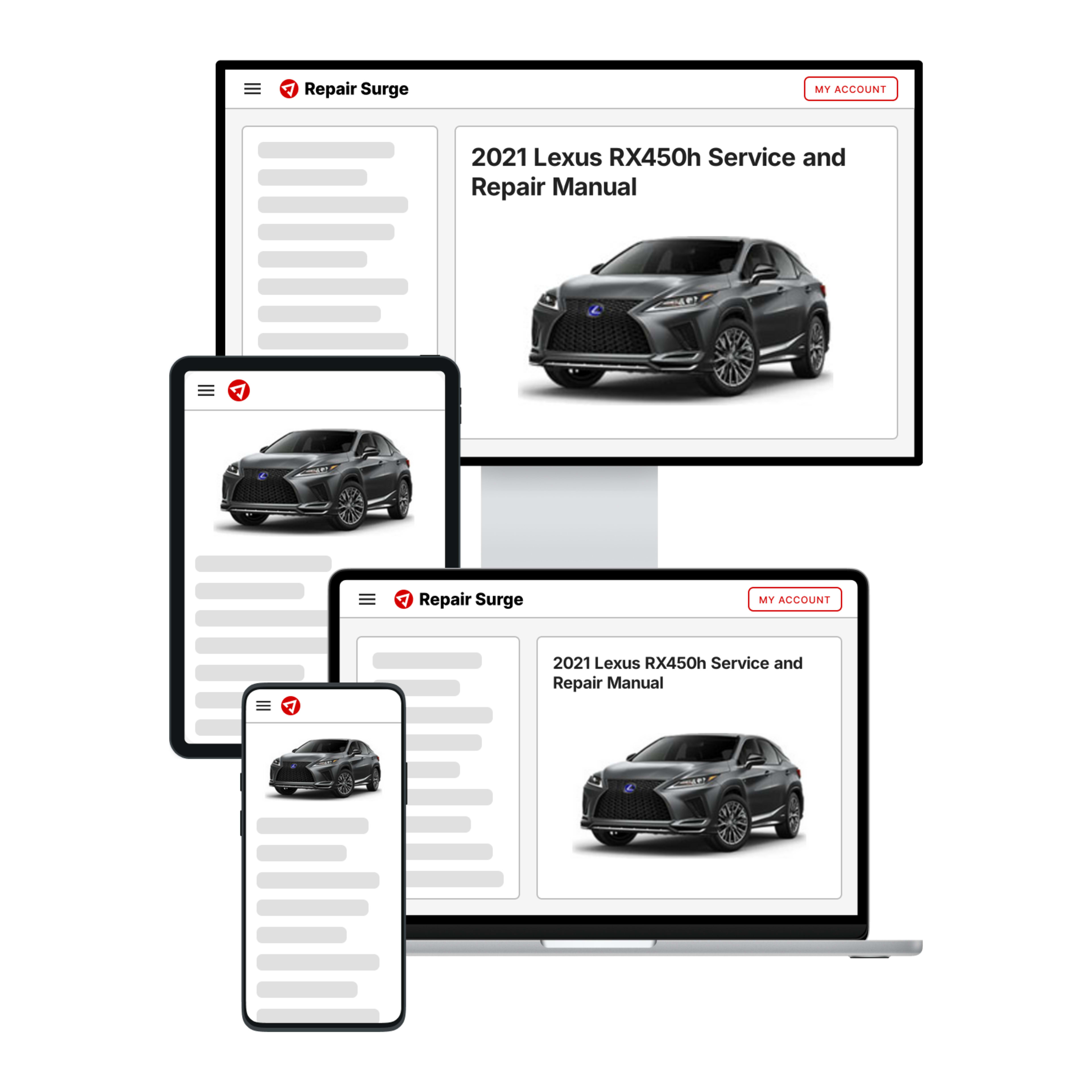 2021 Lexus RX450h service and repair manual hero image