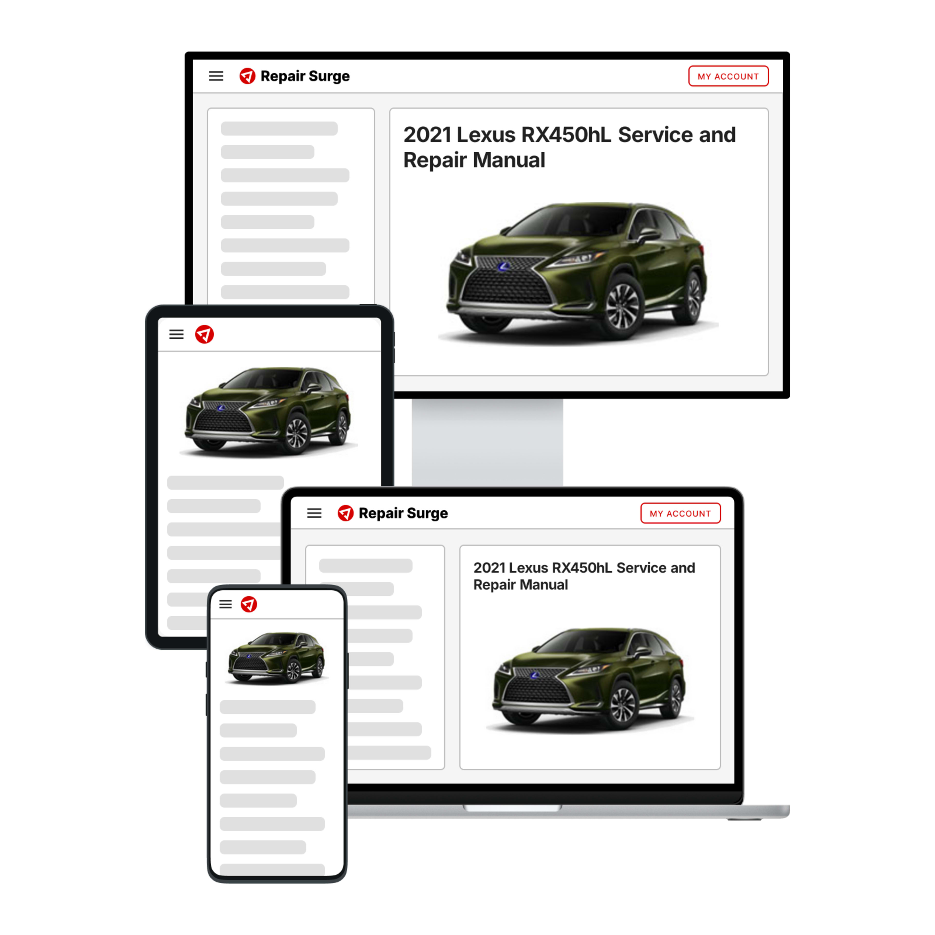 2021 Lexus RX450hL service and repair manual hero image