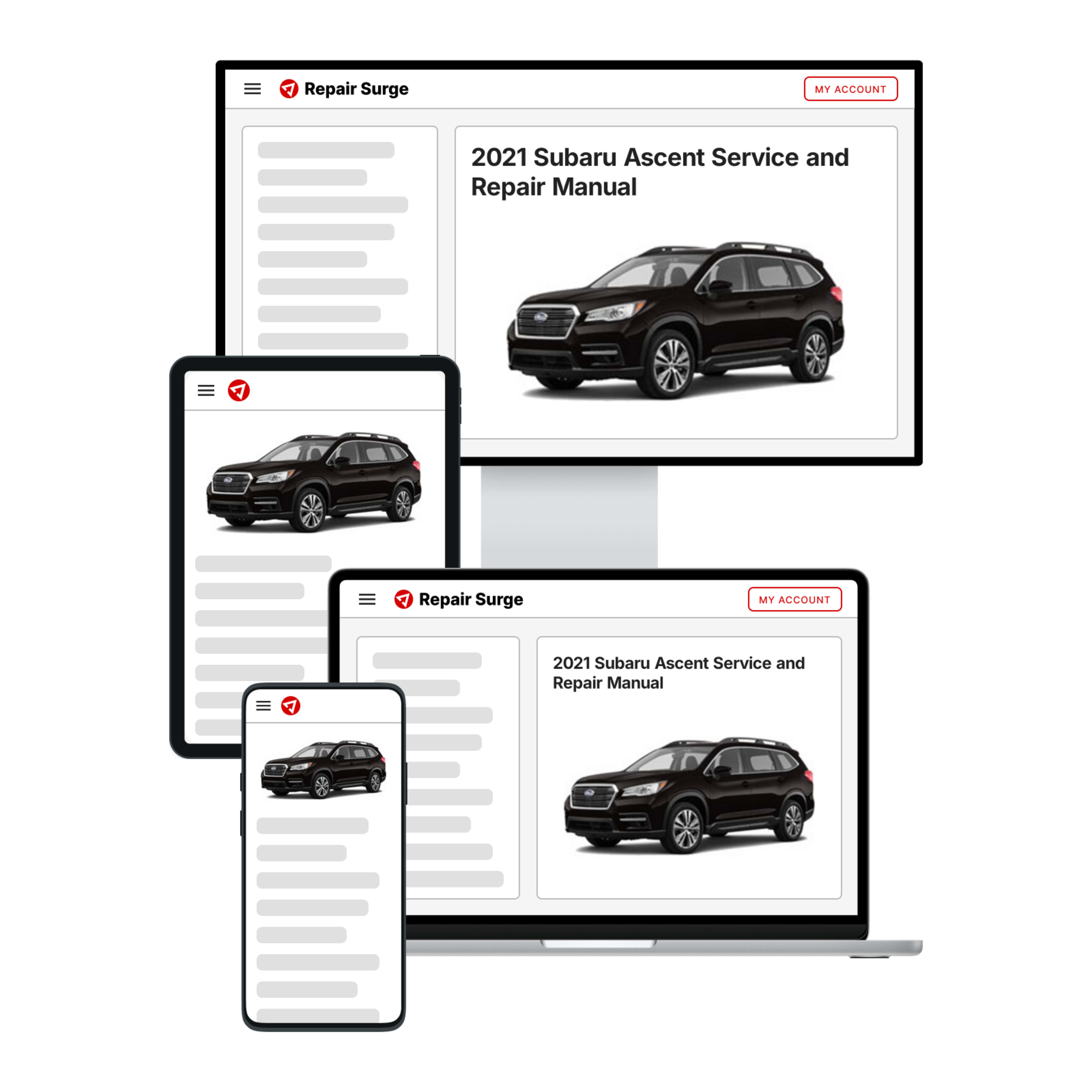 2021 Subaru Ascent service and repair manual hero image