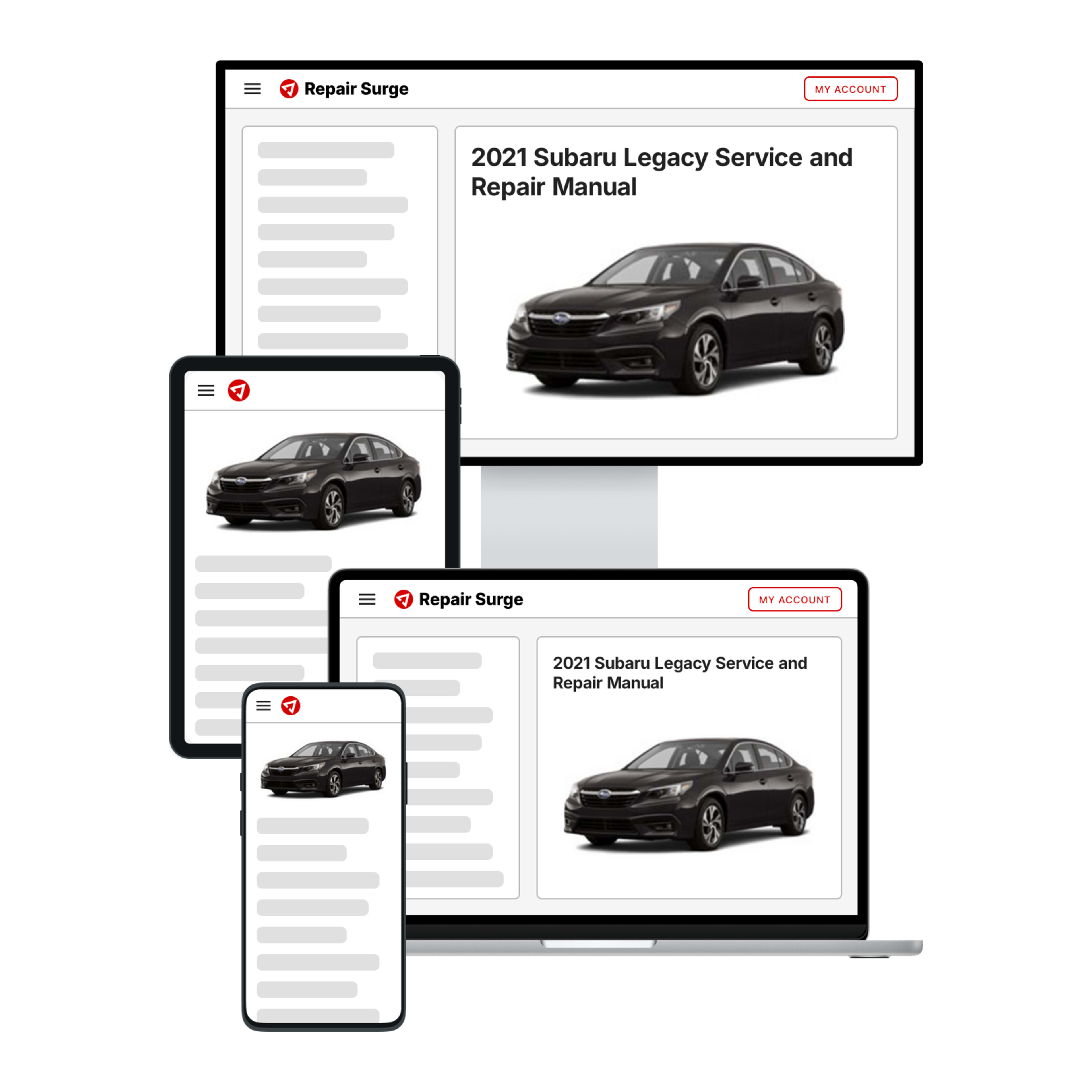 2021 Subaru Legacy service and repair manual hero image