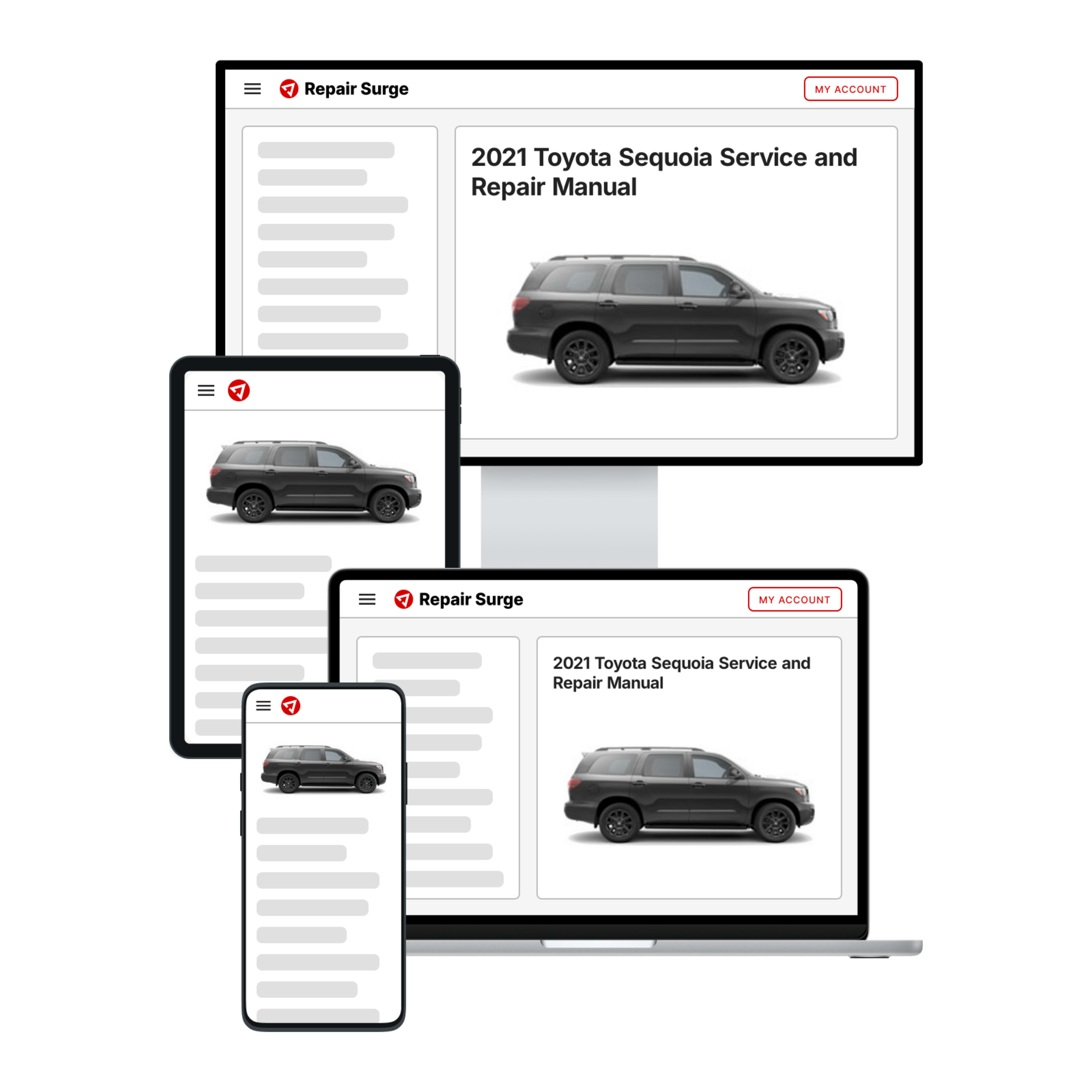 2021 Toyota Sequoia service and repair manual hero image