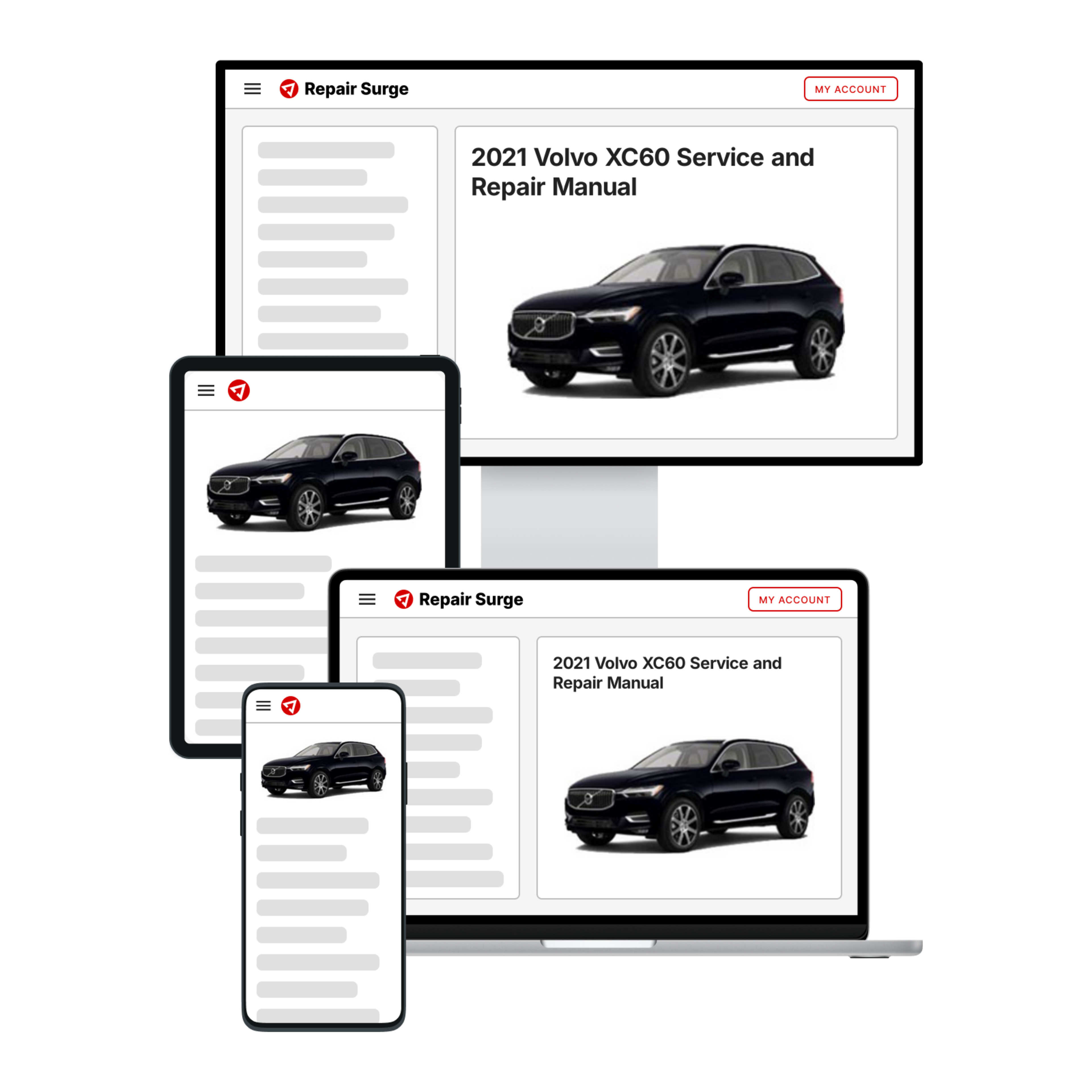 2021 Volvo XC60 service and repair manual hero image