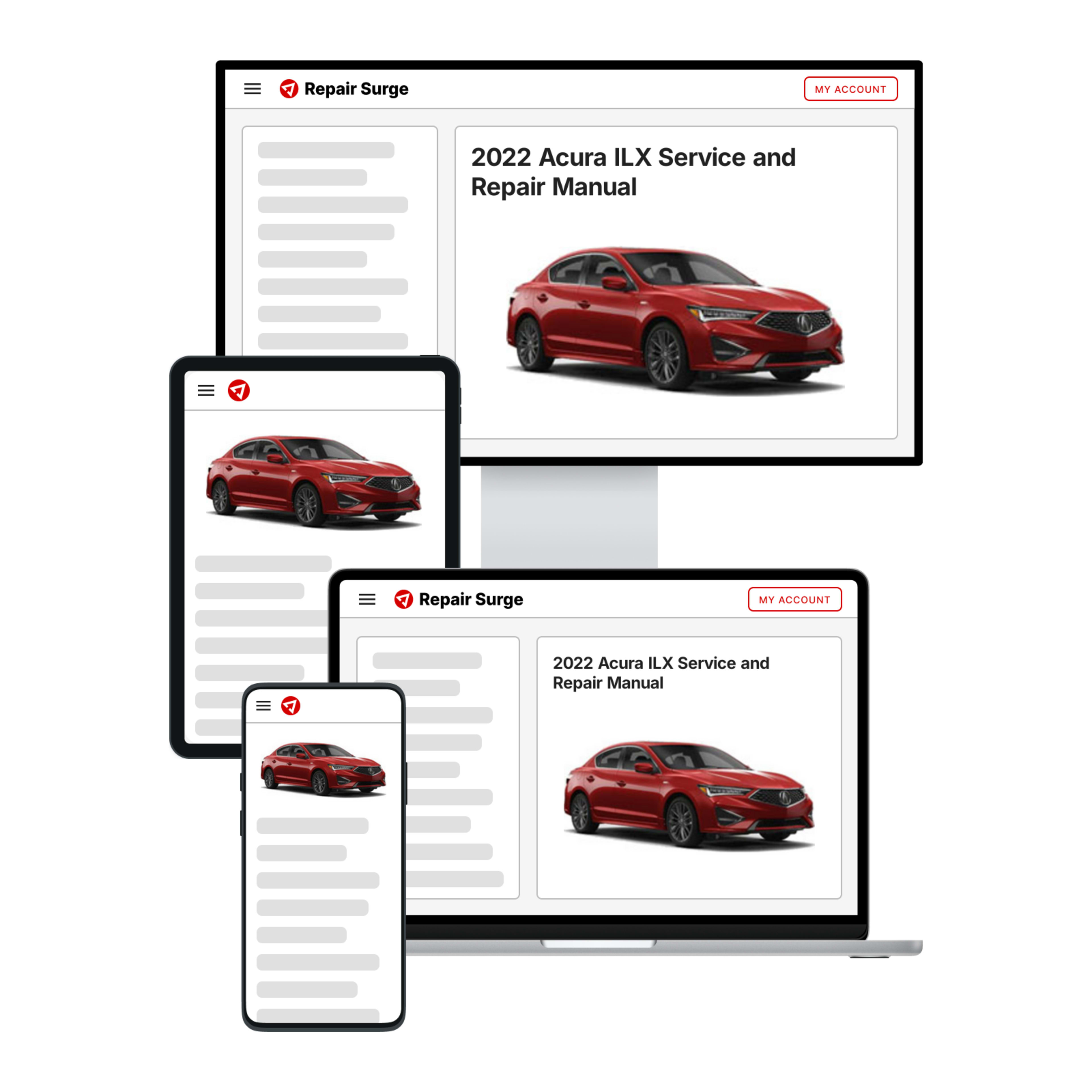 2022 Acura ILX service and repair manual hero image