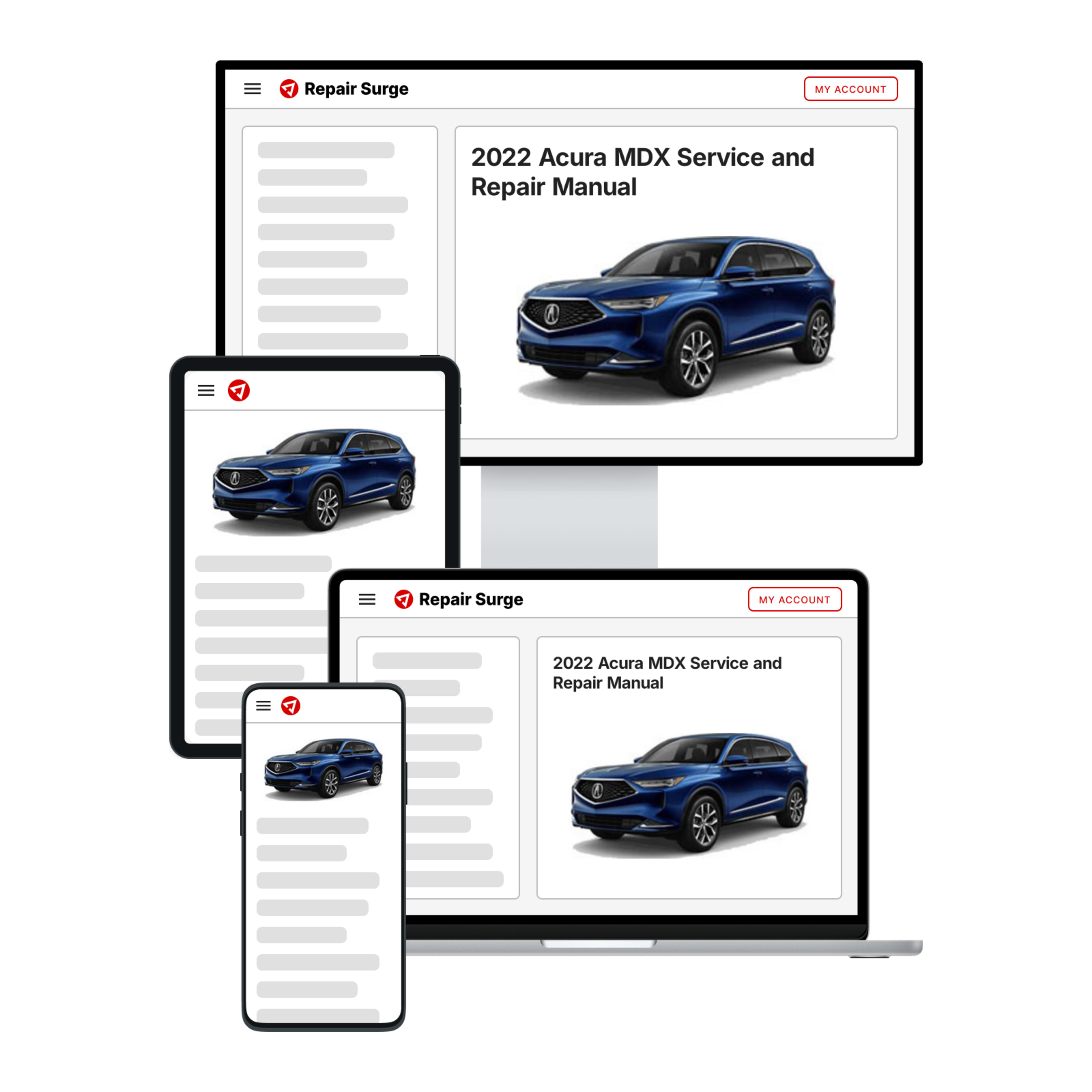 2022 Acura MDX service and repair manual hero image