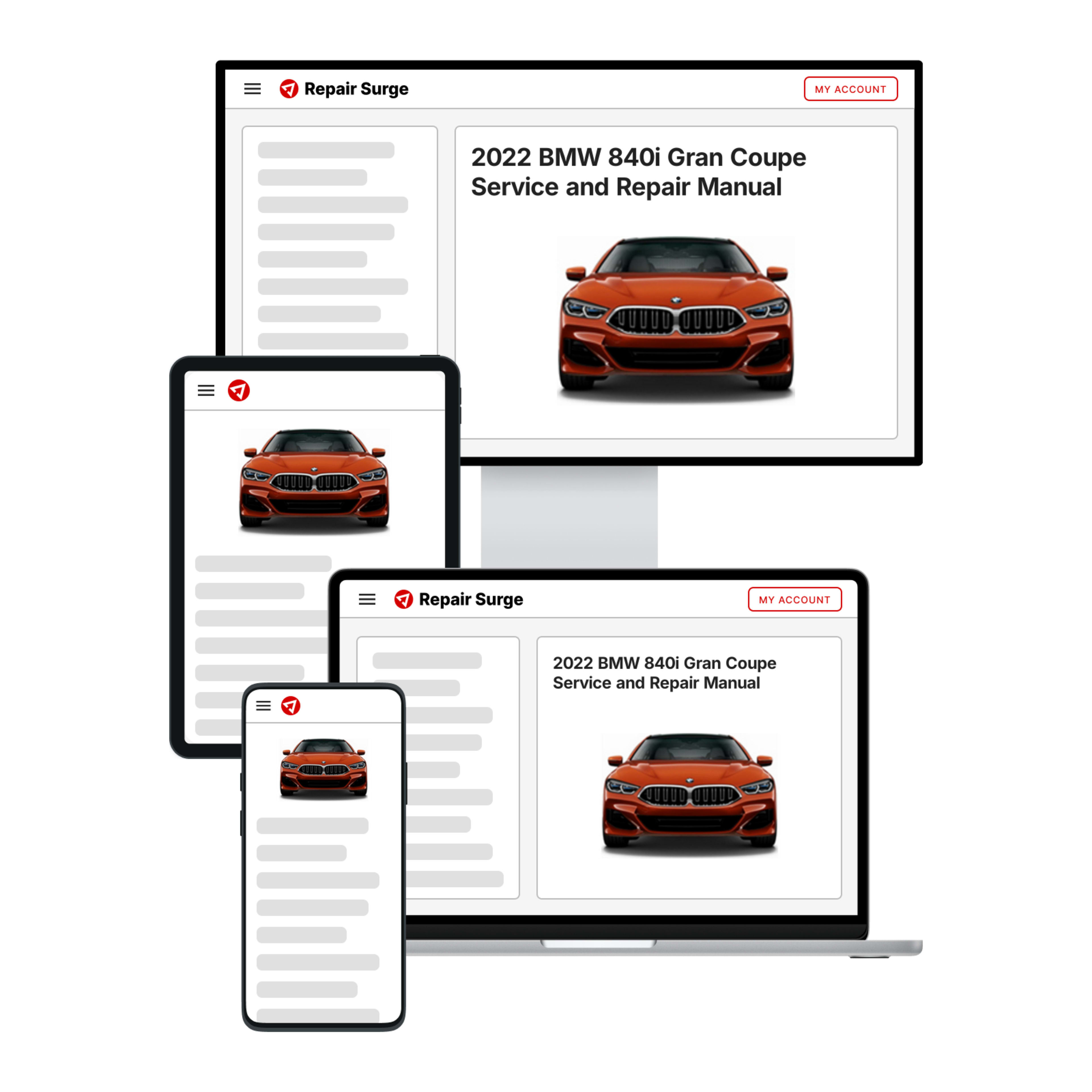 2022 BMW 840i Gran Coupe service and repair manual hero image