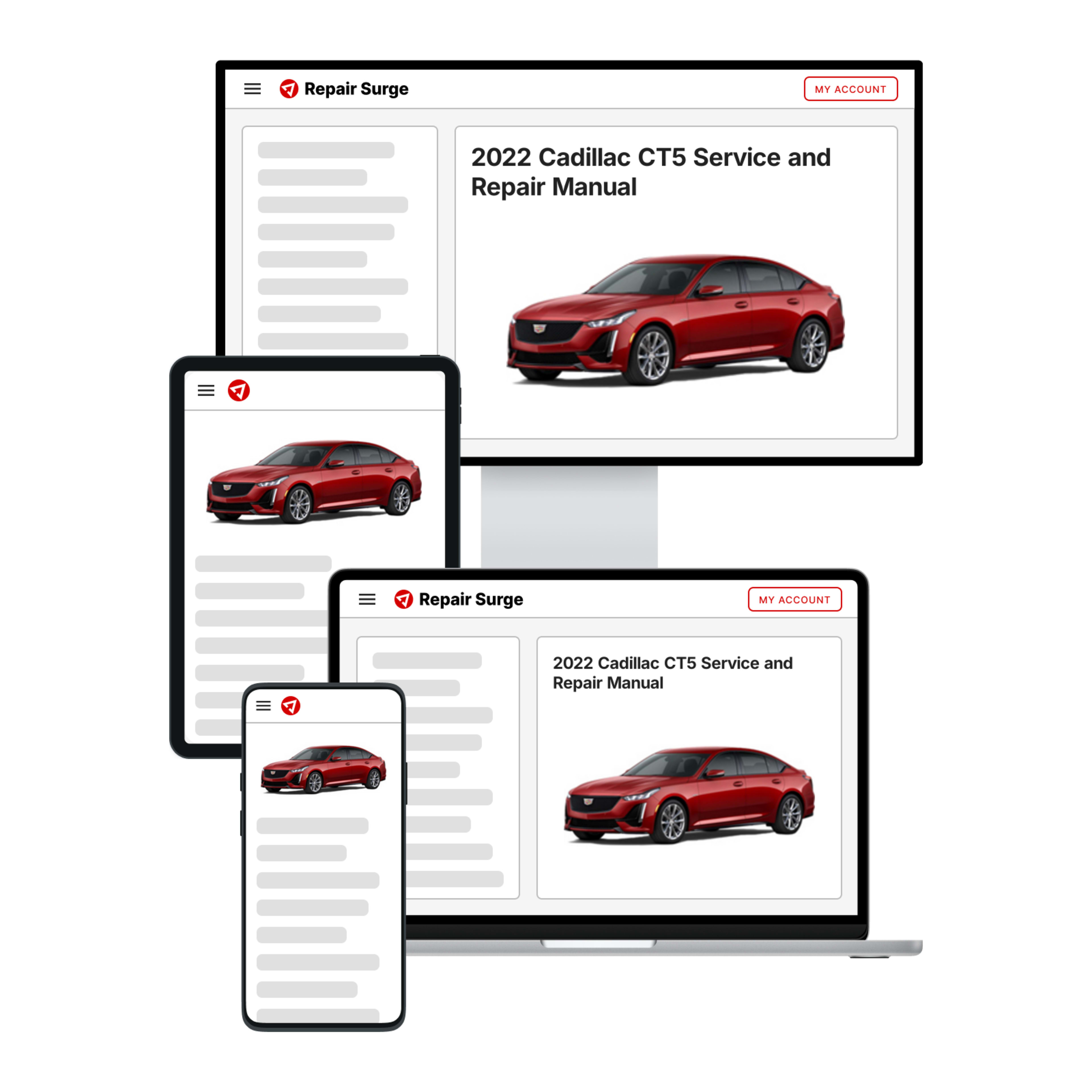 2022 Cadillac CT5 service and repair manual hero image