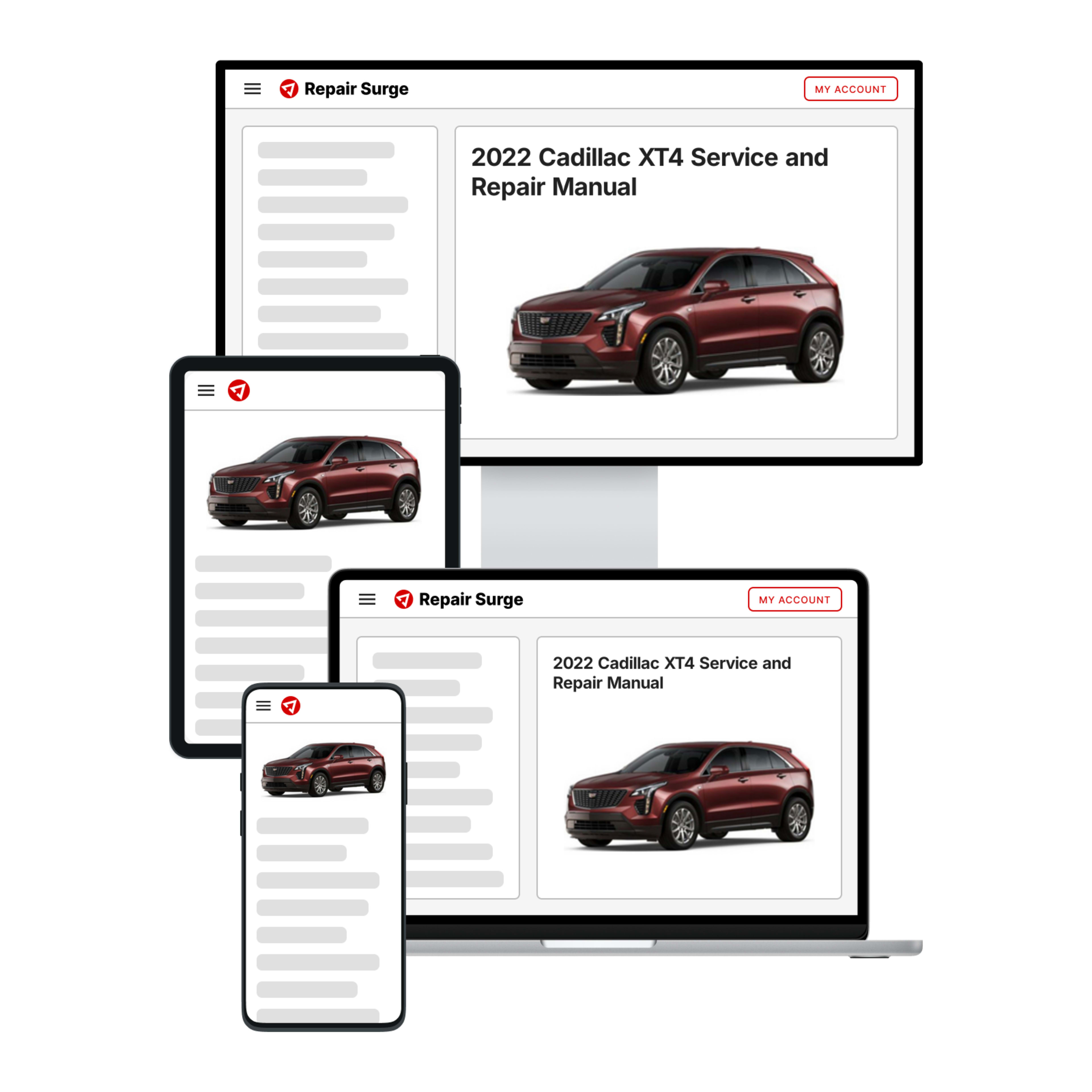 2022 Cadillac XT4 service and repair manual hero image