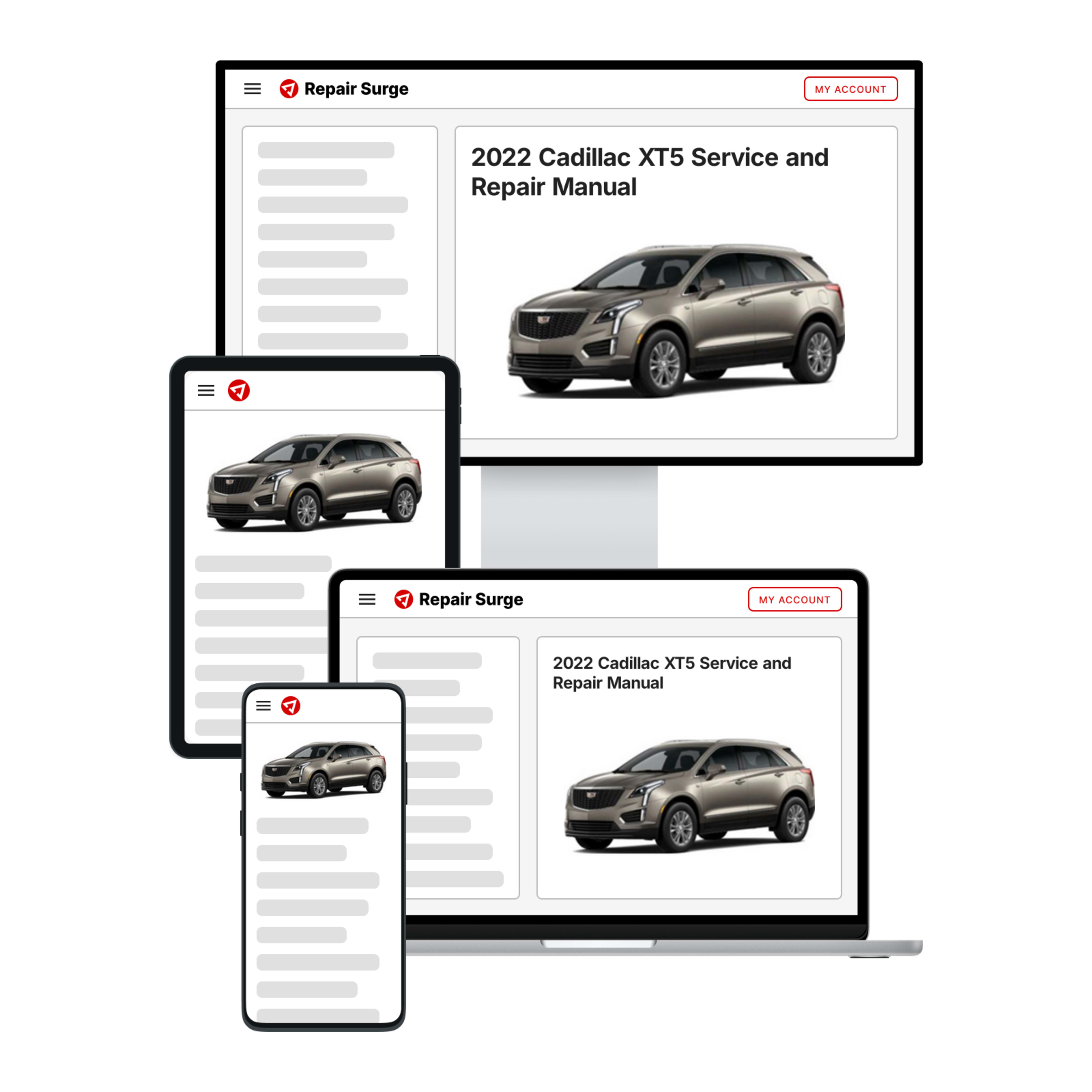 2022 Cadillac XT5 service and repair manual hero image