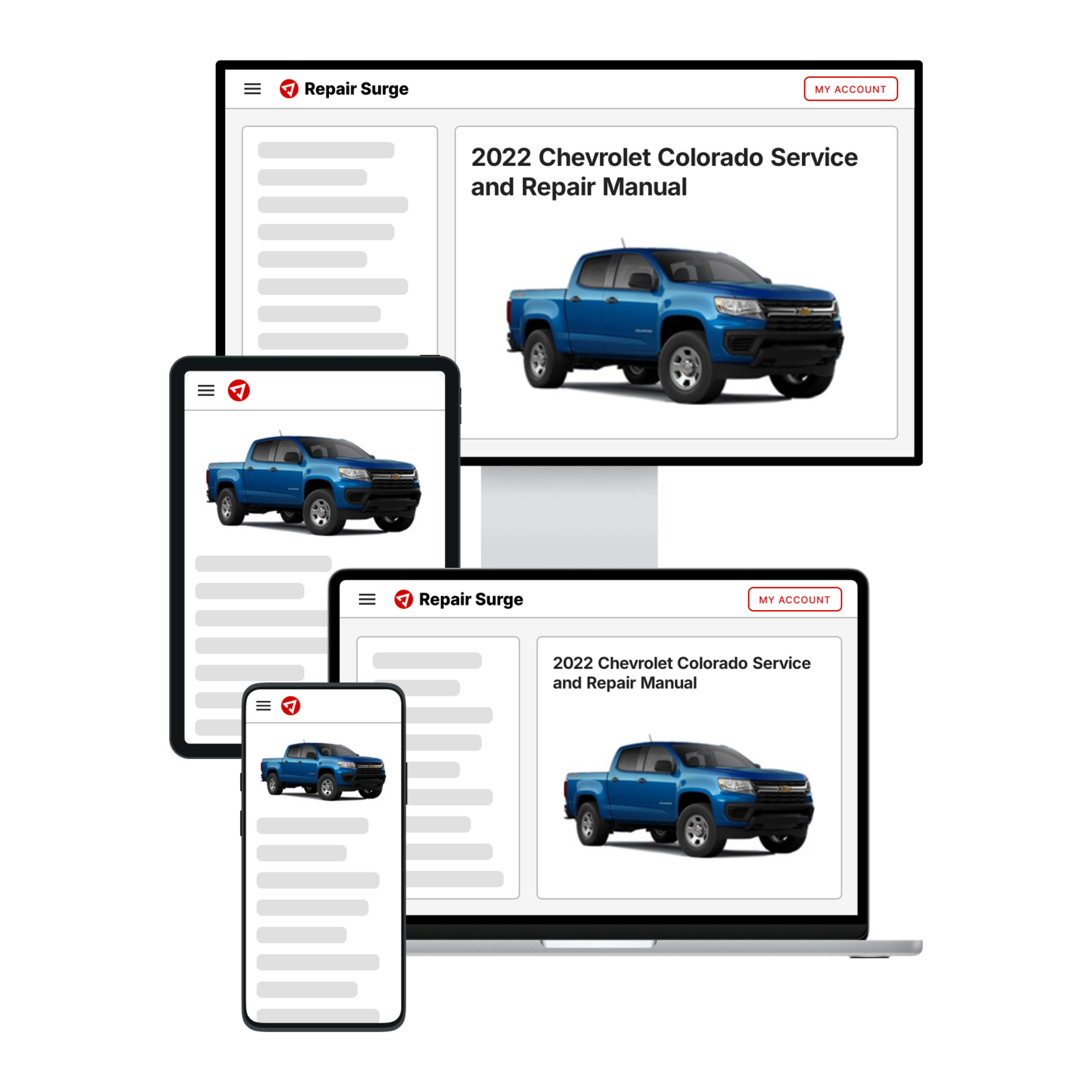 2022 Chevrolet Colorado service and repair manual hero image