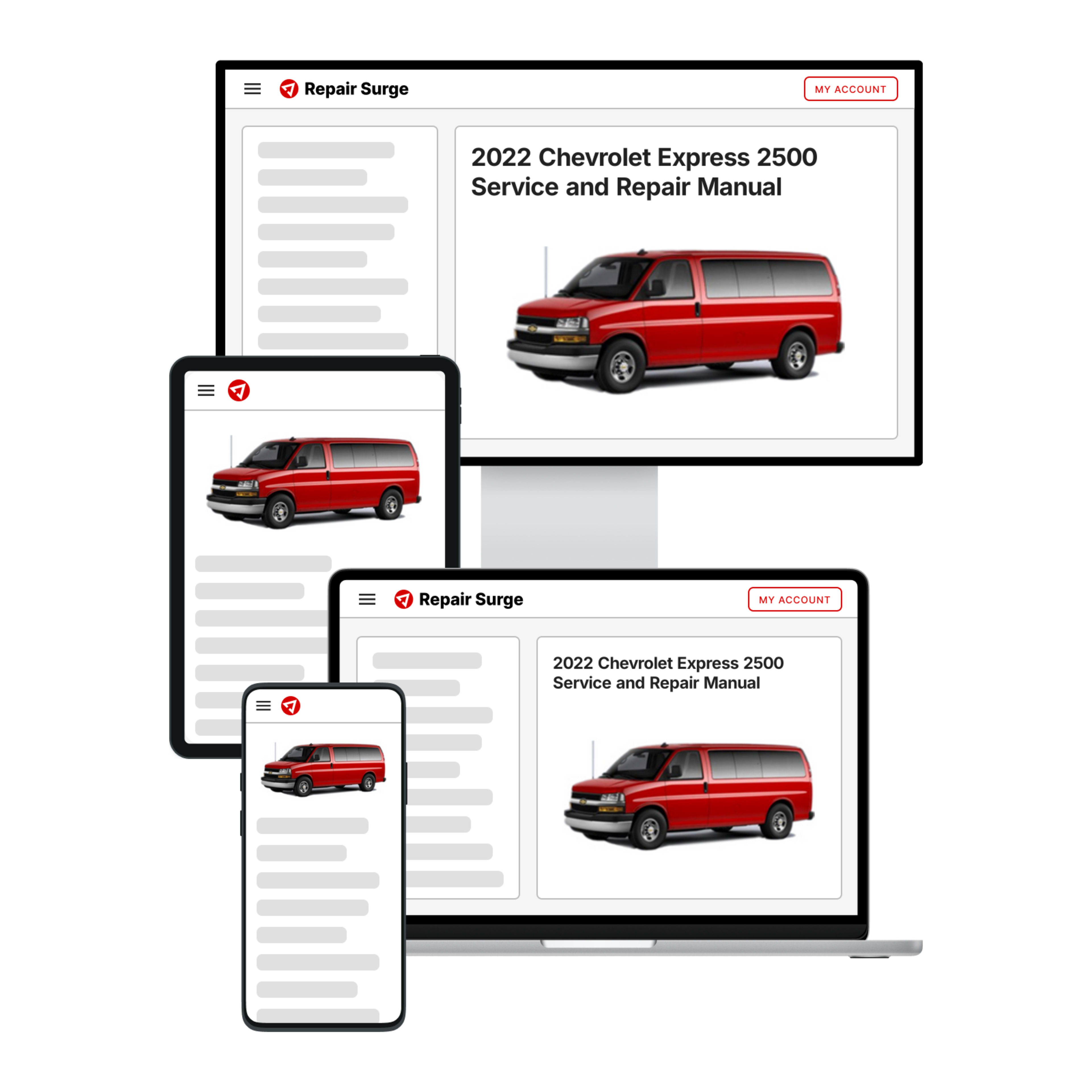 2022 Chevrolet Express 2500 service and repair manual hero image