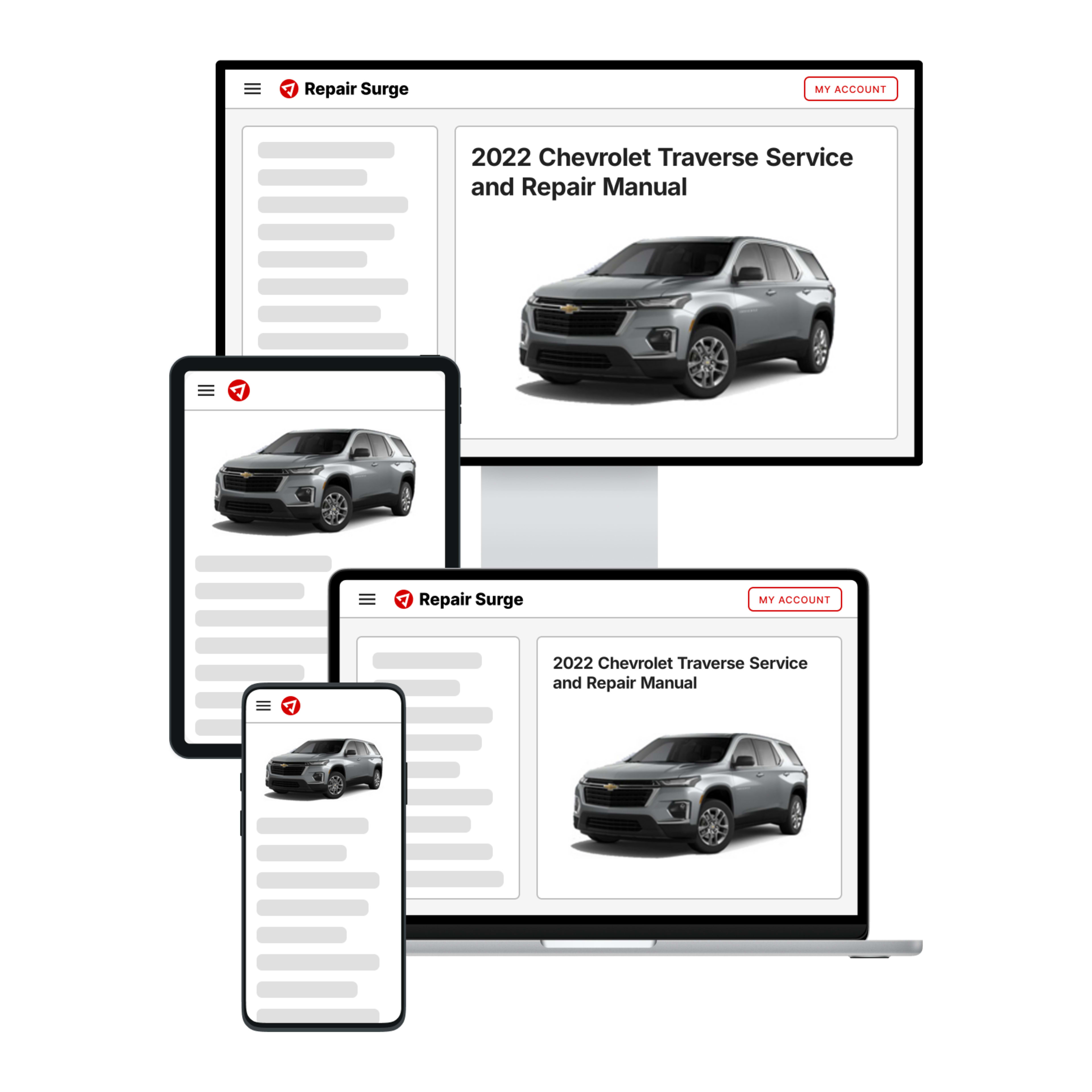 2022 Chevrolet Traverse service and repair manual hero image