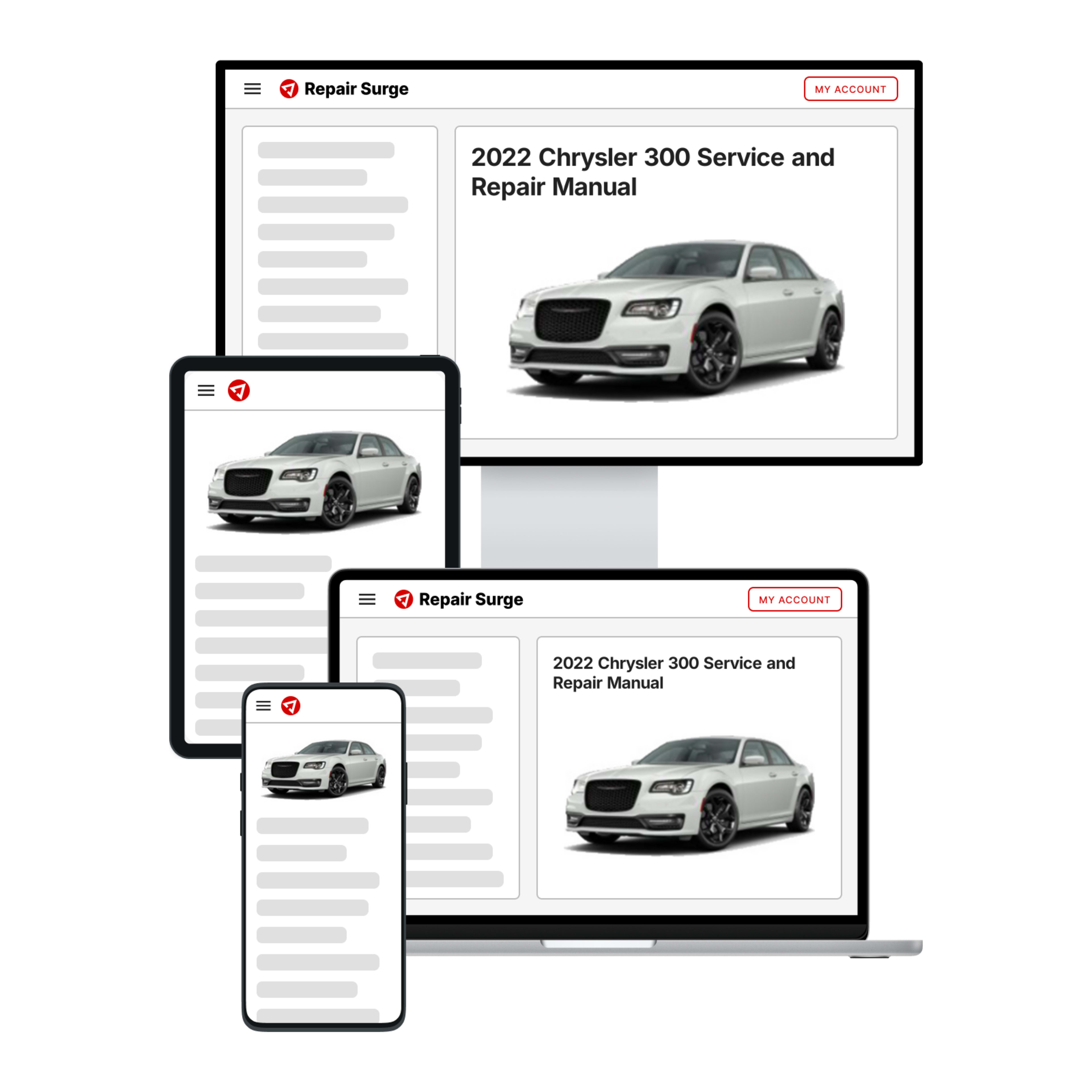 2022 Chrysler 300 service and repair manual hero image