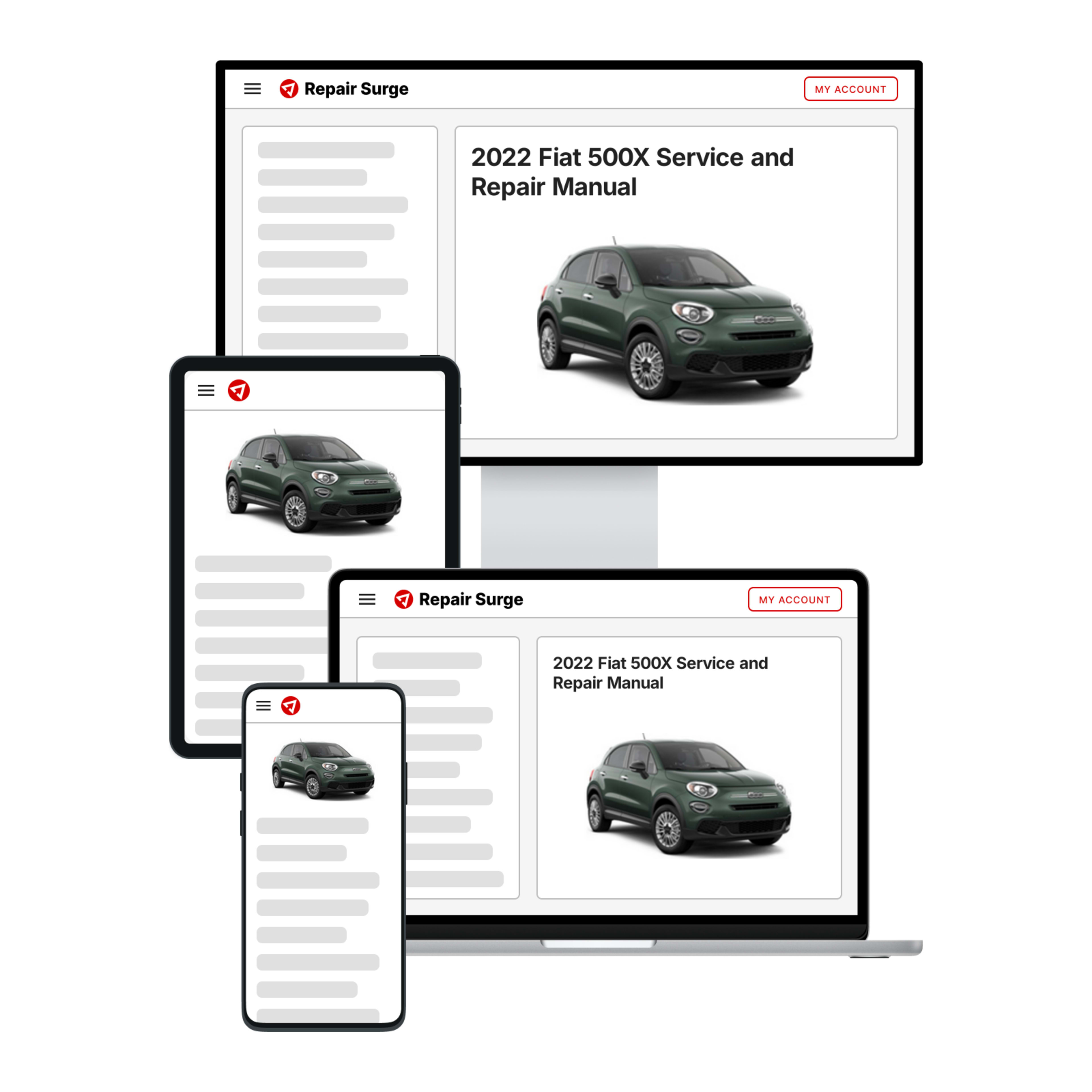 2022 Fiat 500X service and repair manual hero image