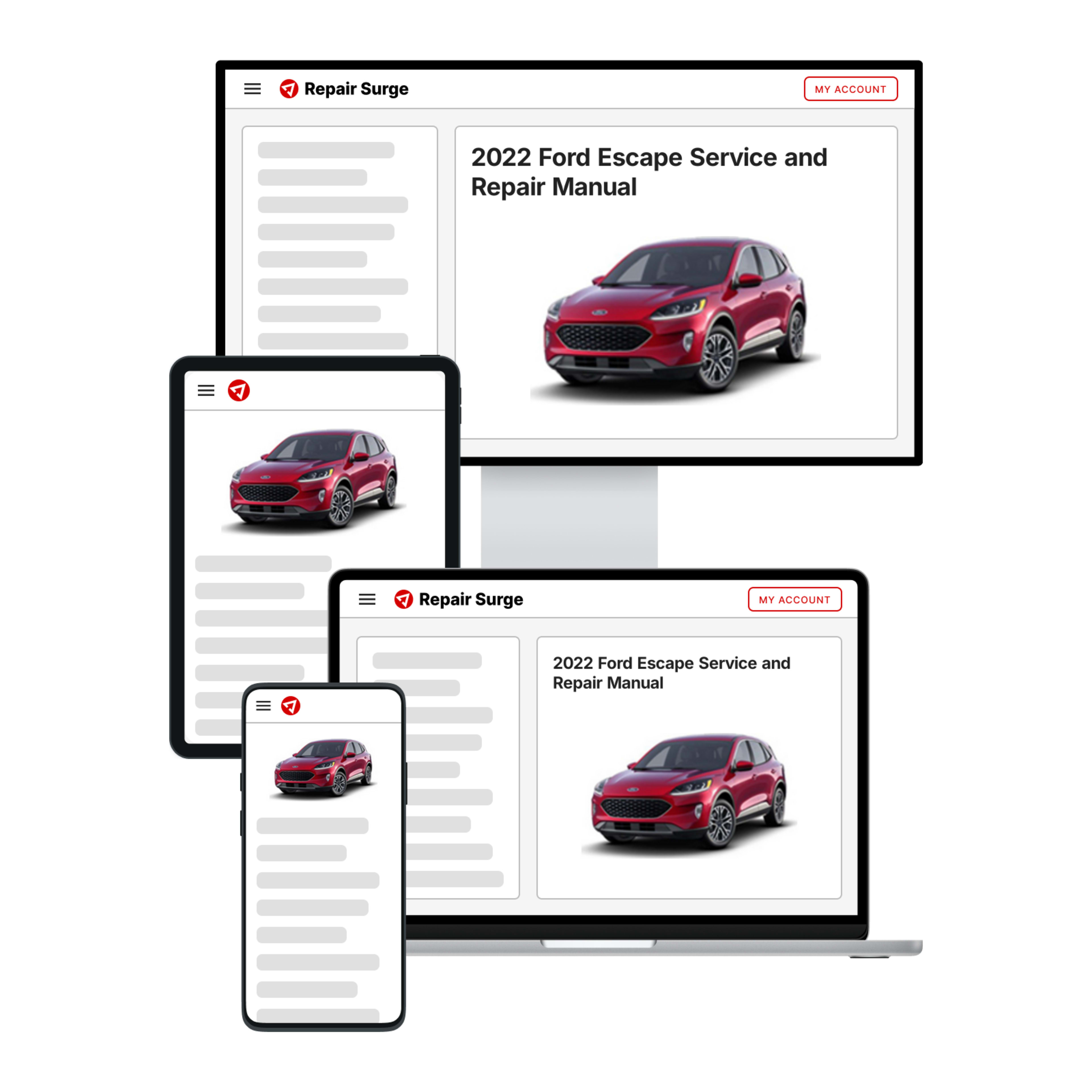 2022 Ford Escape service and repair manual hero image