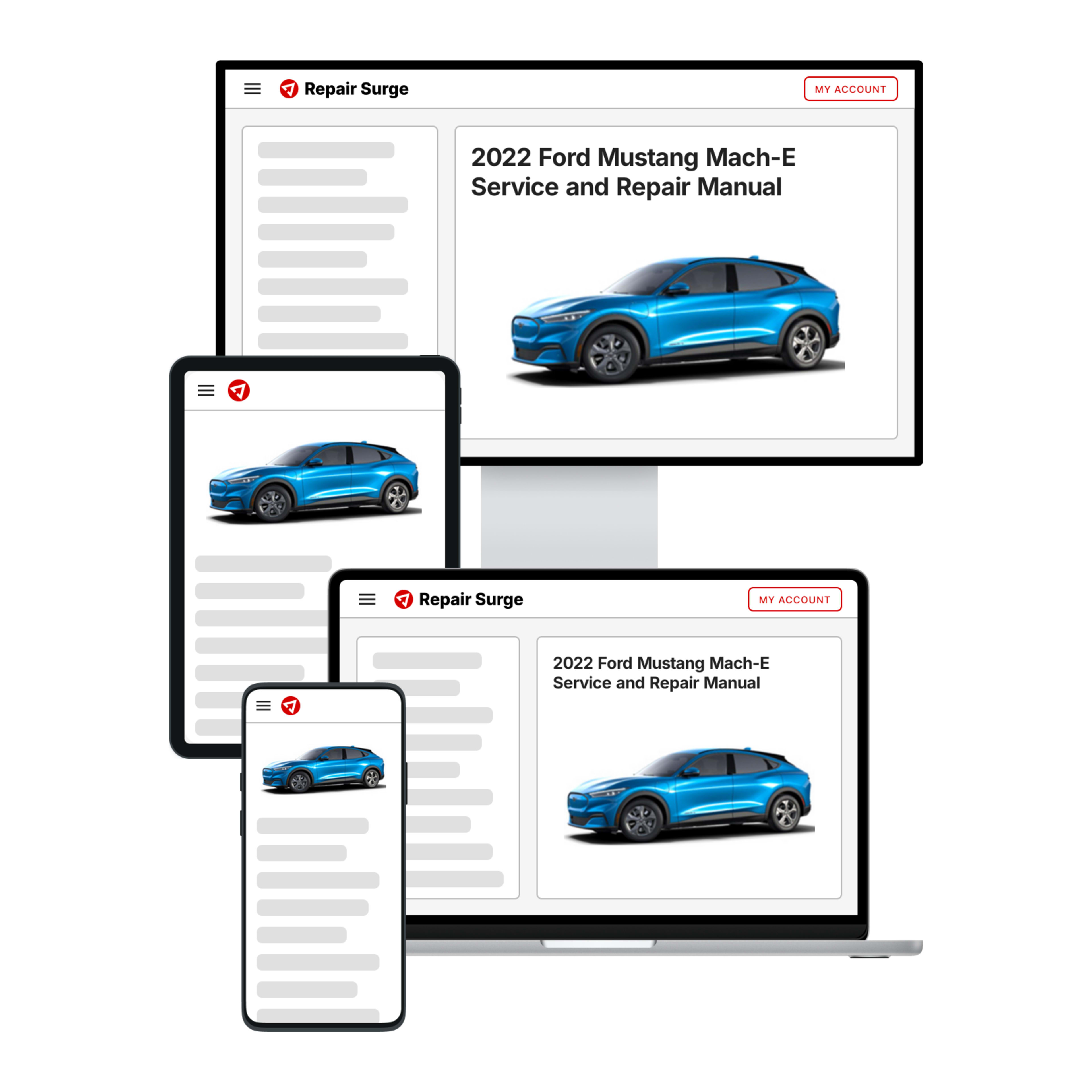 2022 Ford Mustang Mach-E service and repair manual hero image