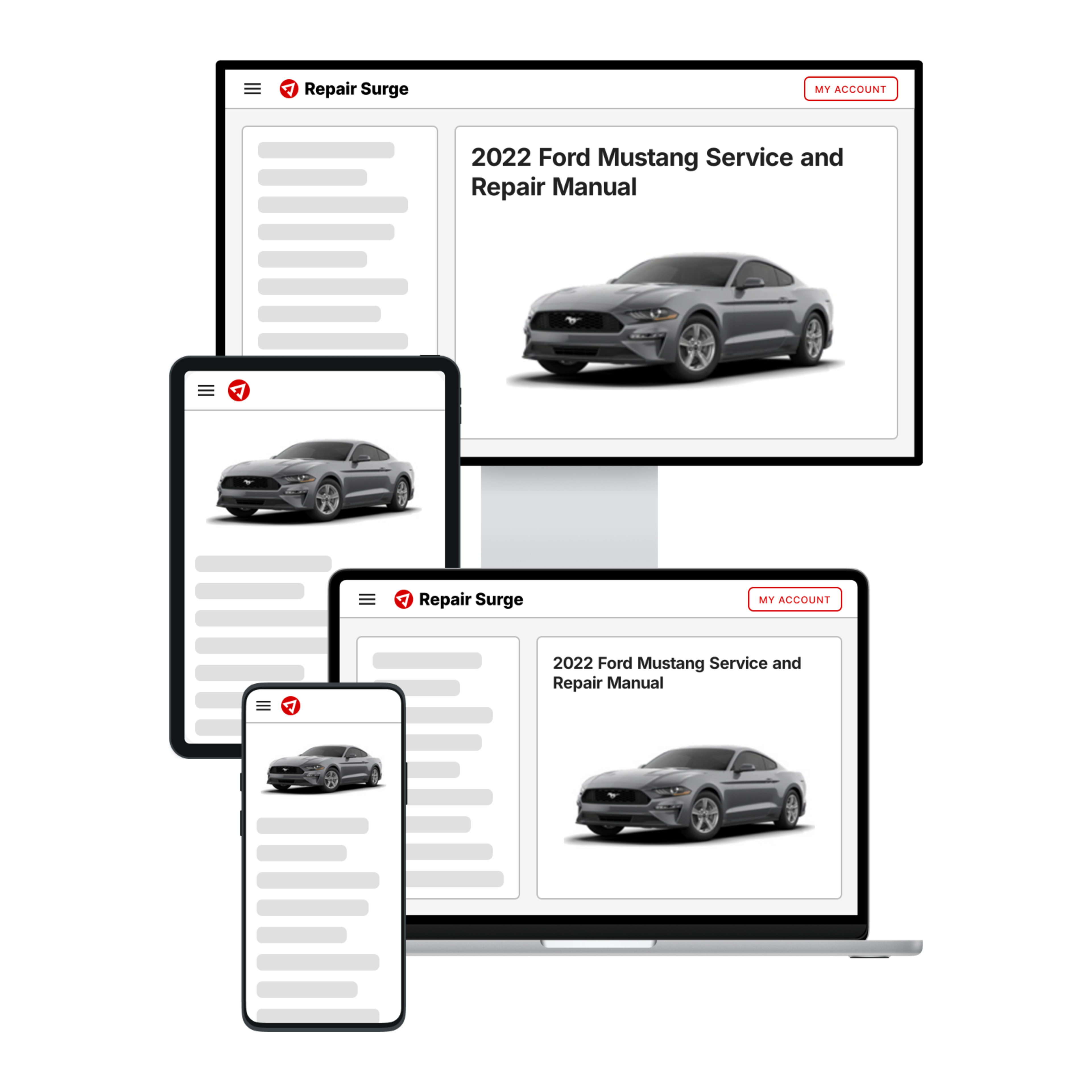 2022 Ford Mustang service and repair manual hero image