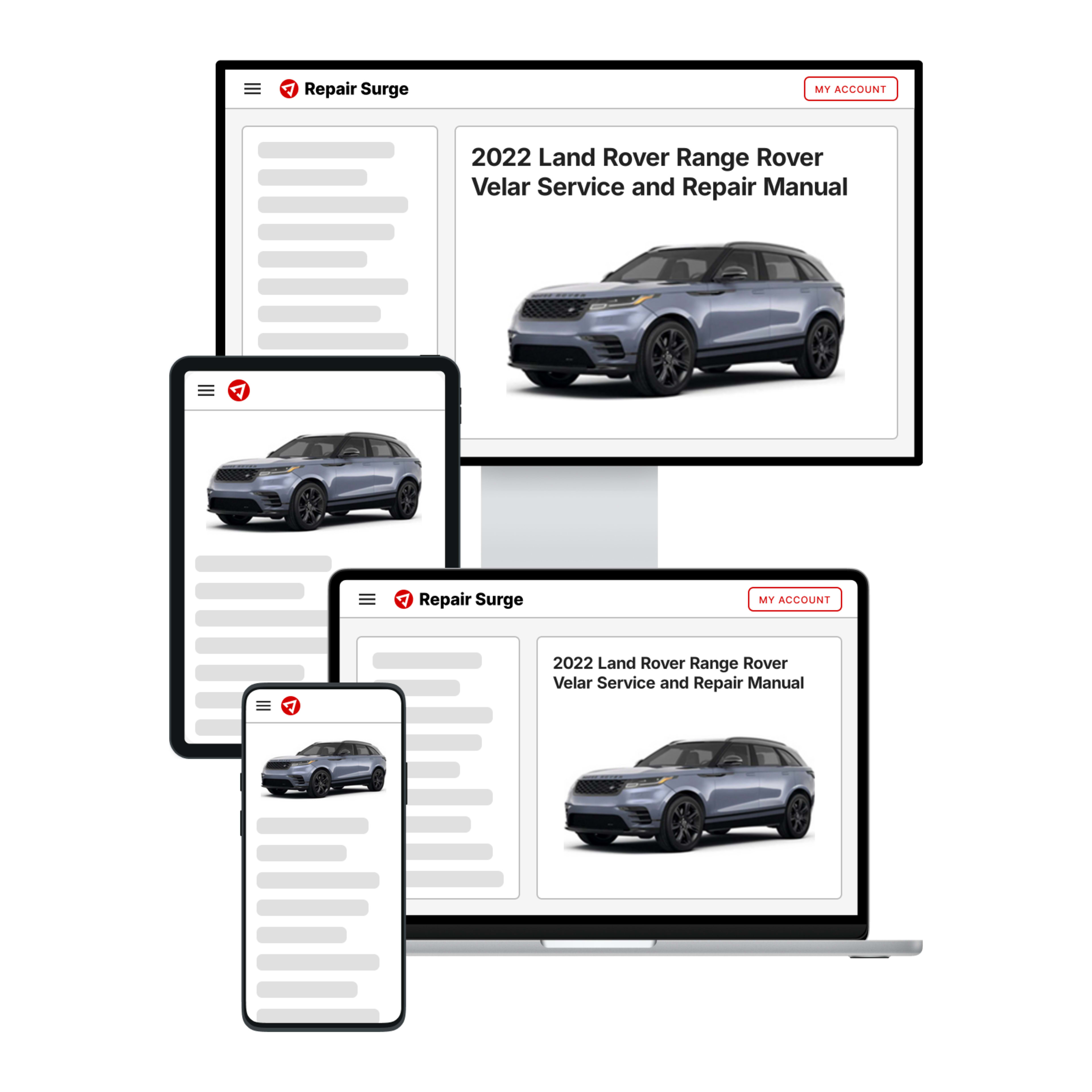 2022 Land Rover Range Rover Velar service and repair manual hero image