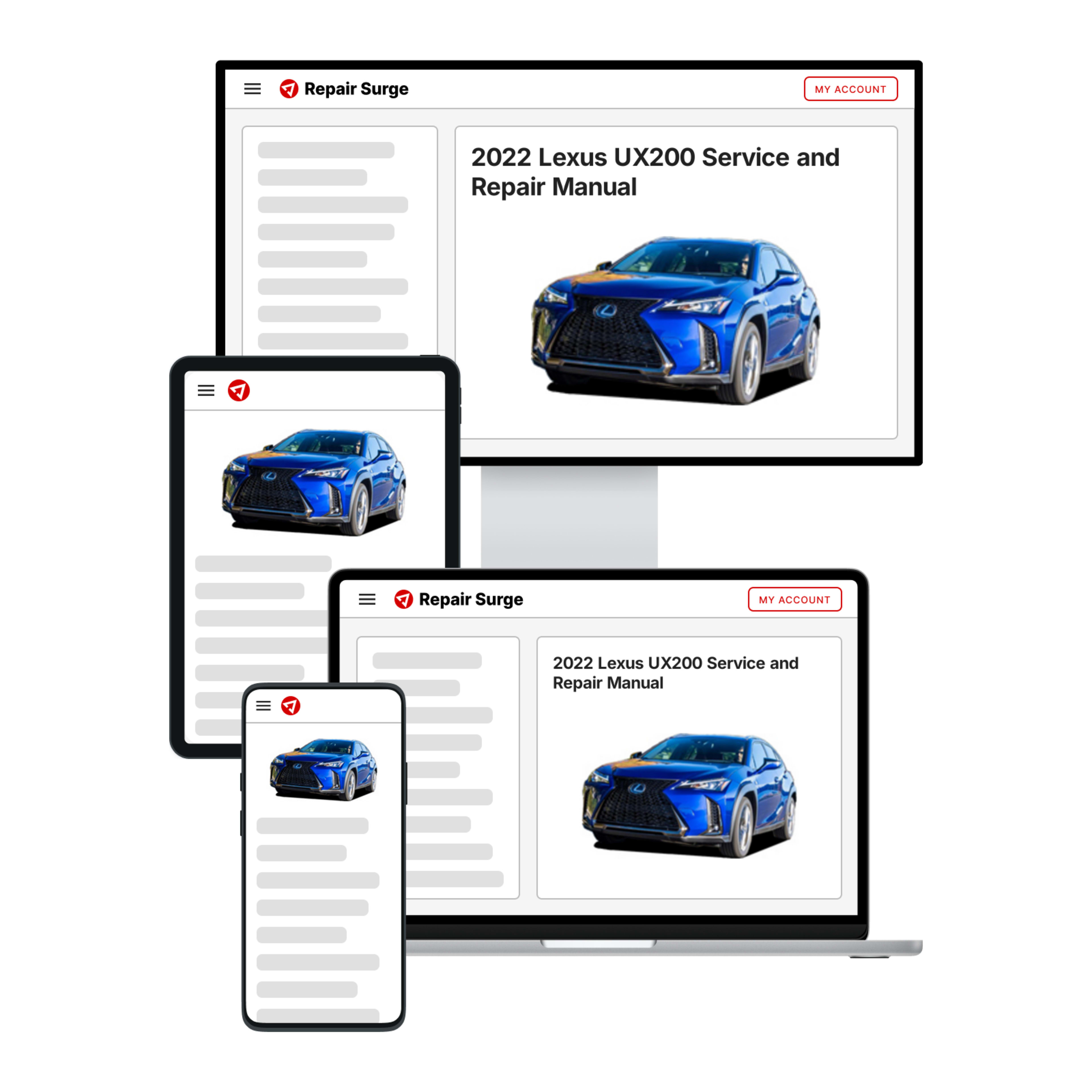 2022 Lexus UX200 service and repair manual hero image