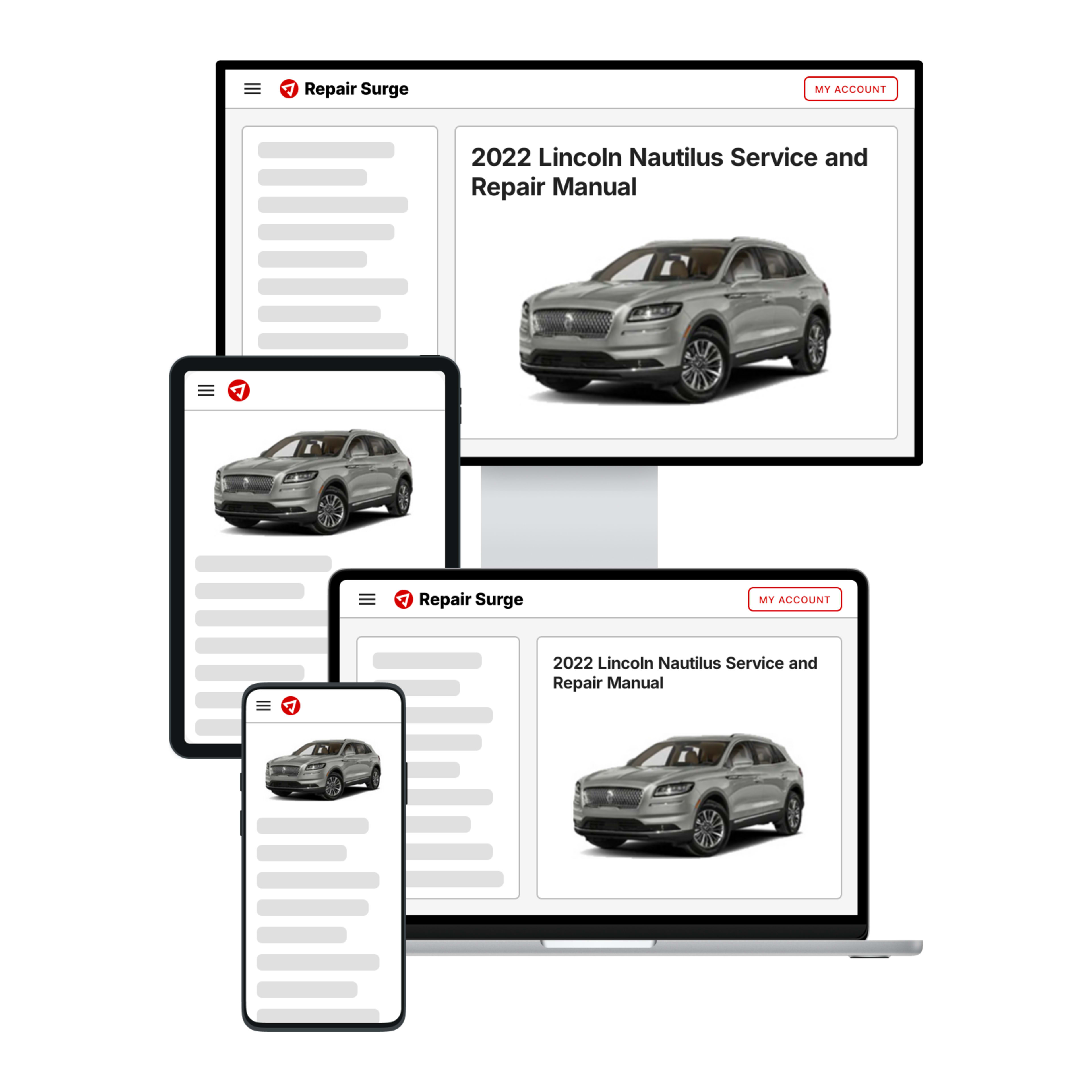 2022 Lincoln Nautilus service and repair manual hero image
