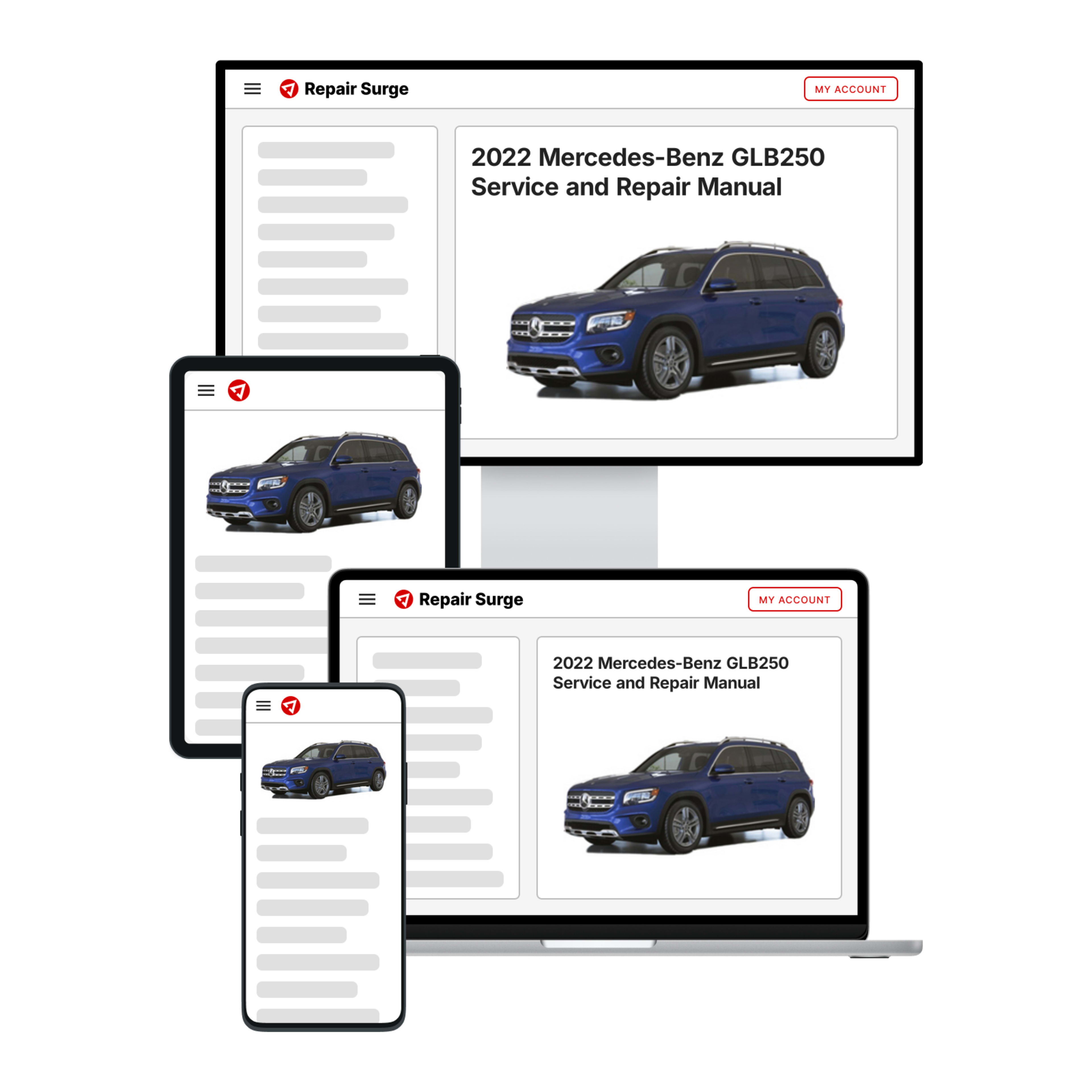 2022 Mercedes-Benz GLB250 service and repair manual hero image