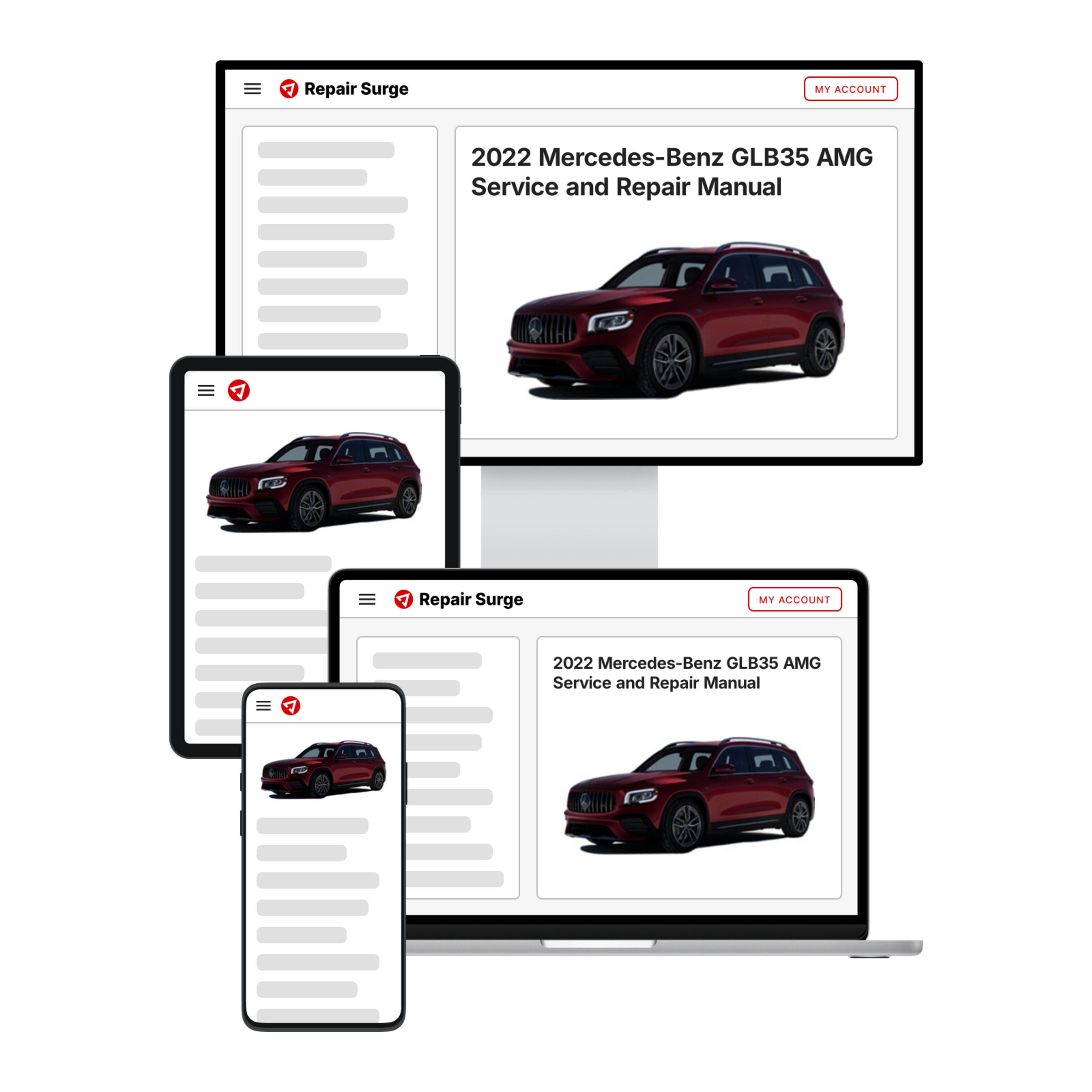 2022 Mercedes-Benz GLB35 AMG service and repair manual hero image