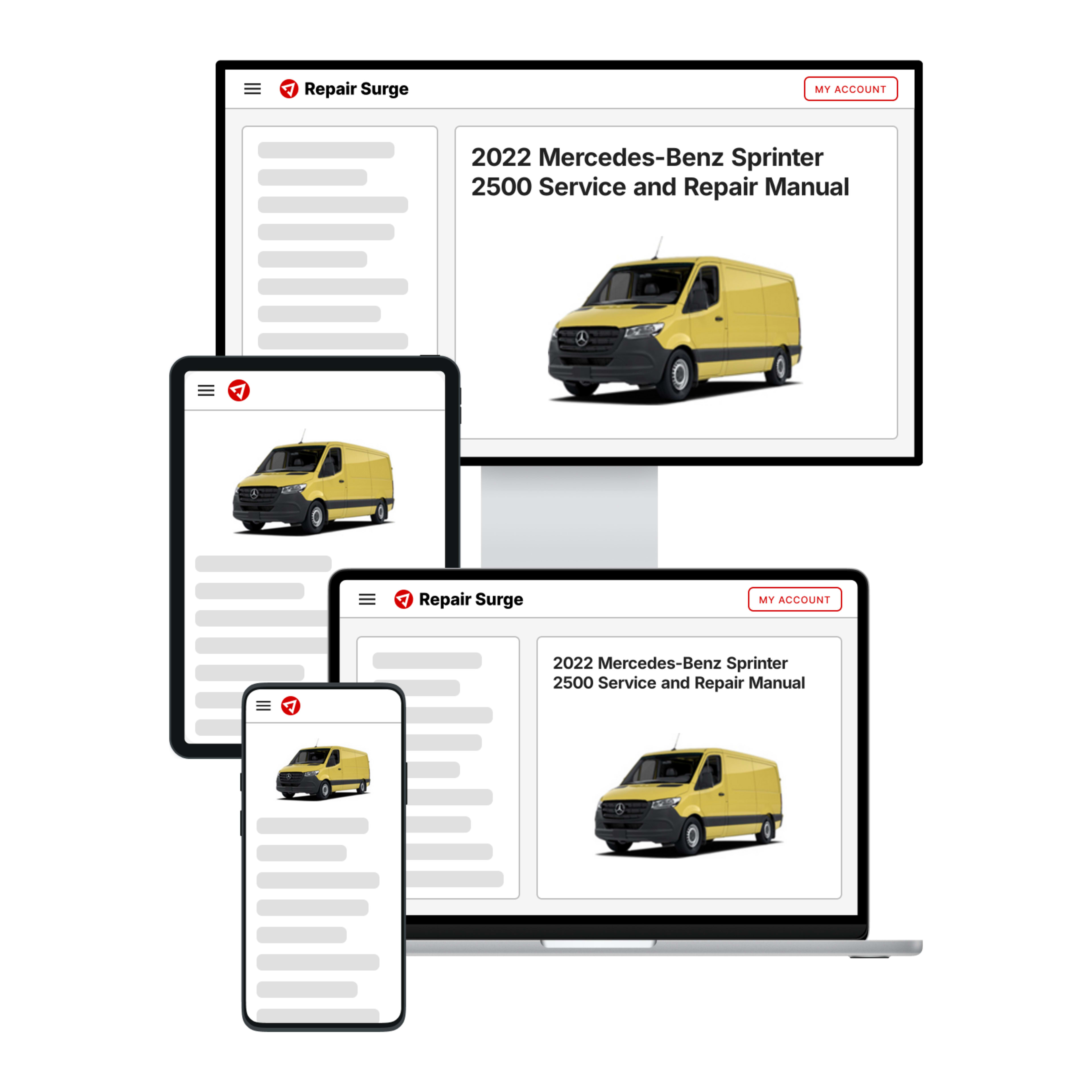 2022 Mercedes-Benz Sprinter 2500 service and repair manual hero image