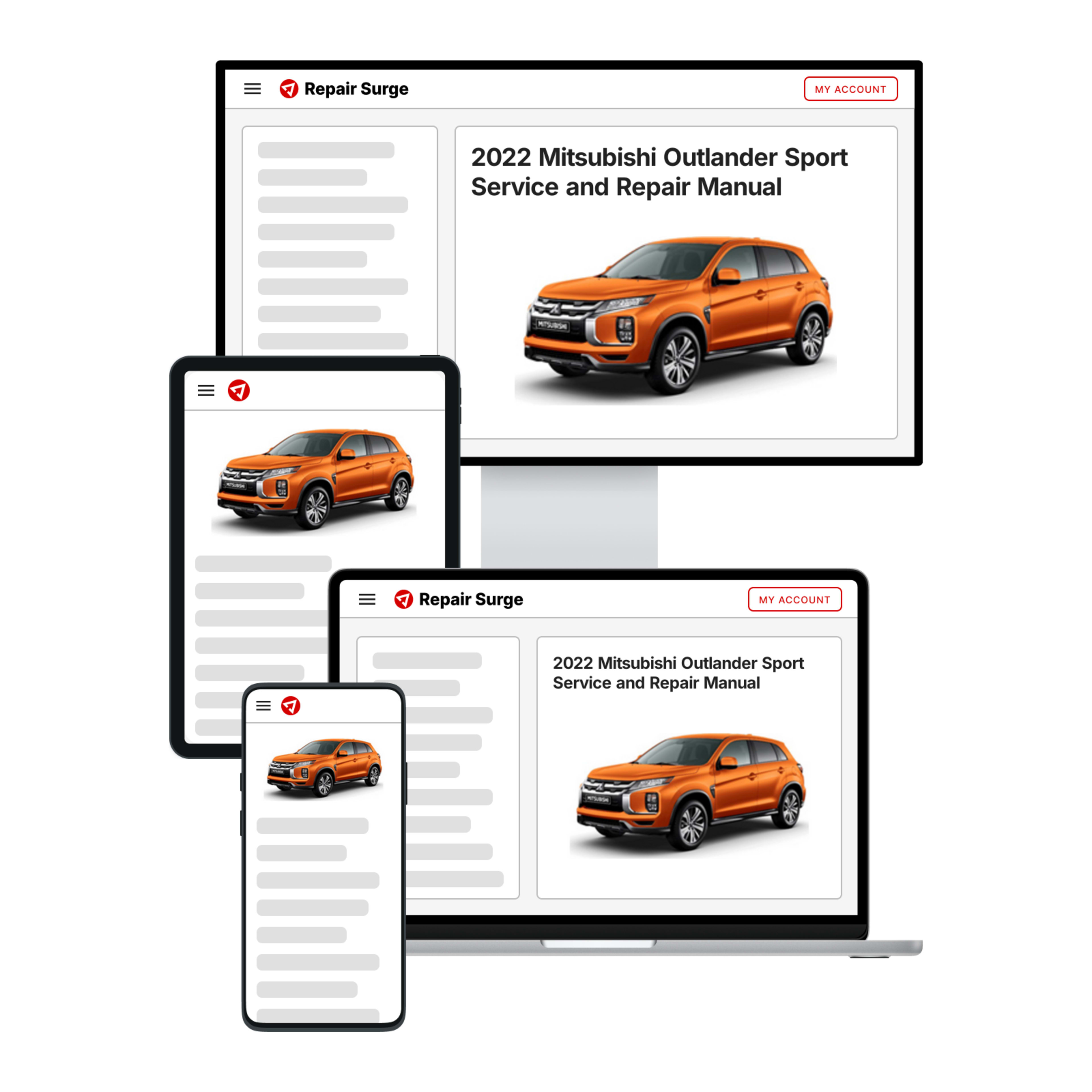 2022 Mitsubishi Outlander Sport service and repair manual hero image