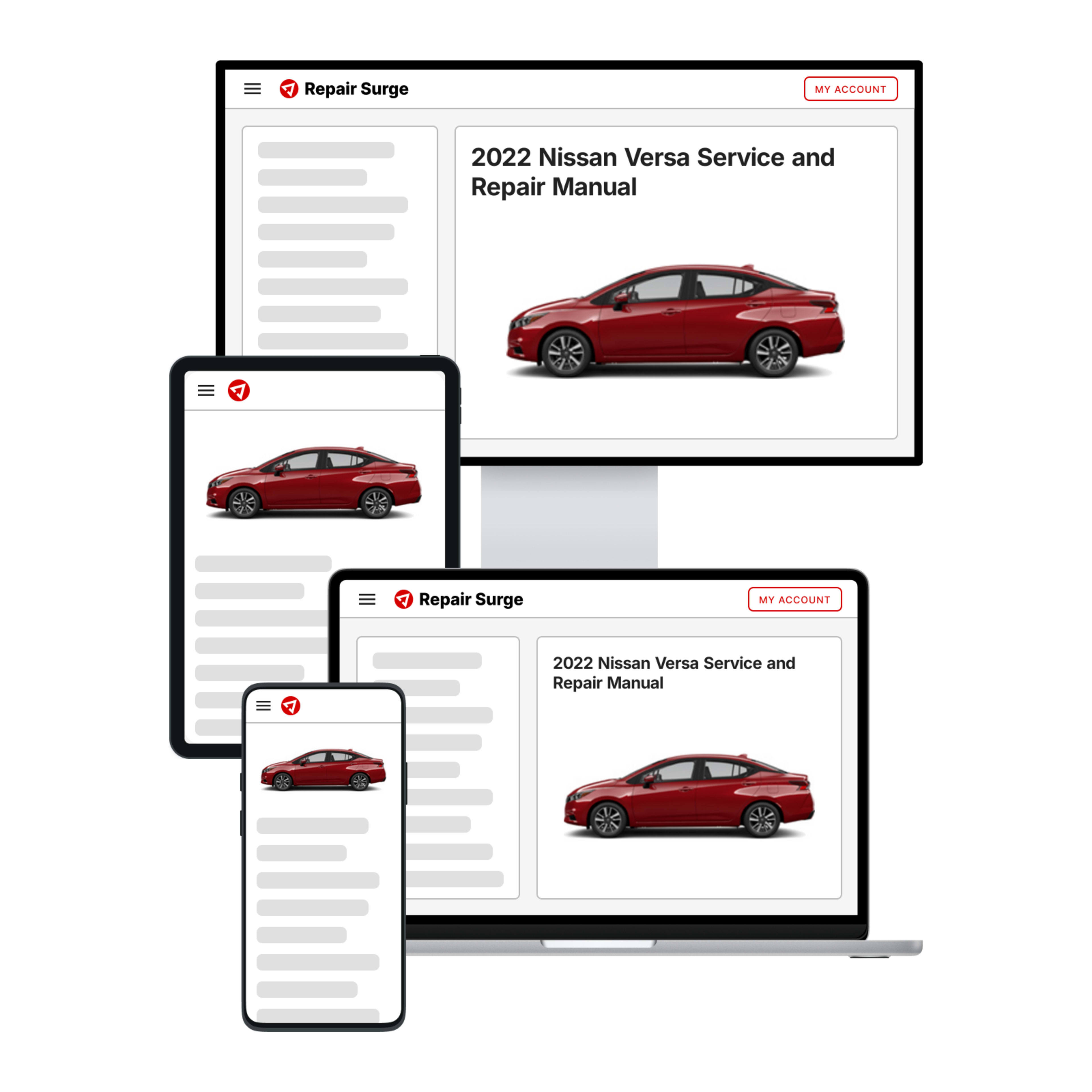 2022 Nissan Versa service and repair manual hero image