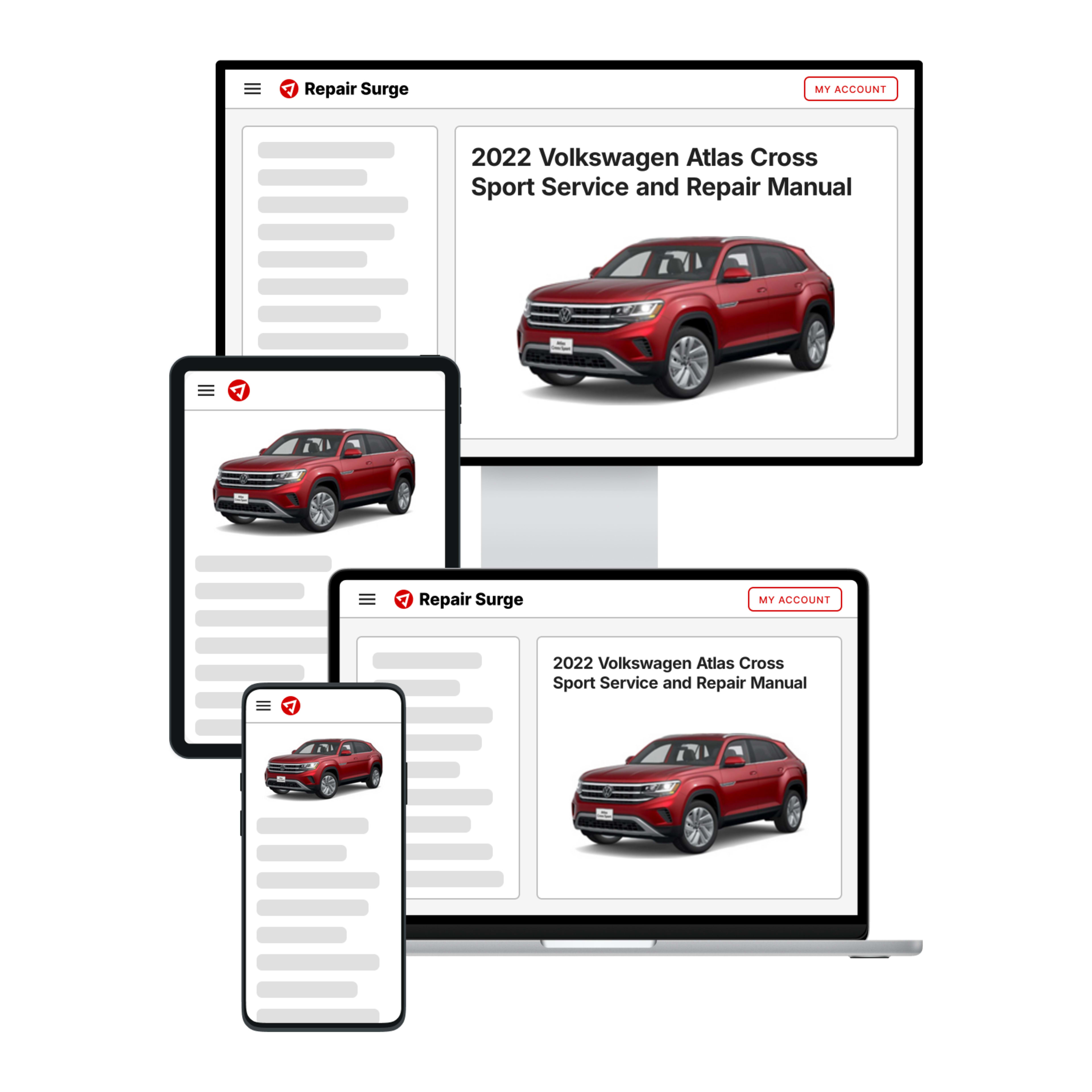 2022 Volkswagen Atlas Cross Sport service and repair manual hero image