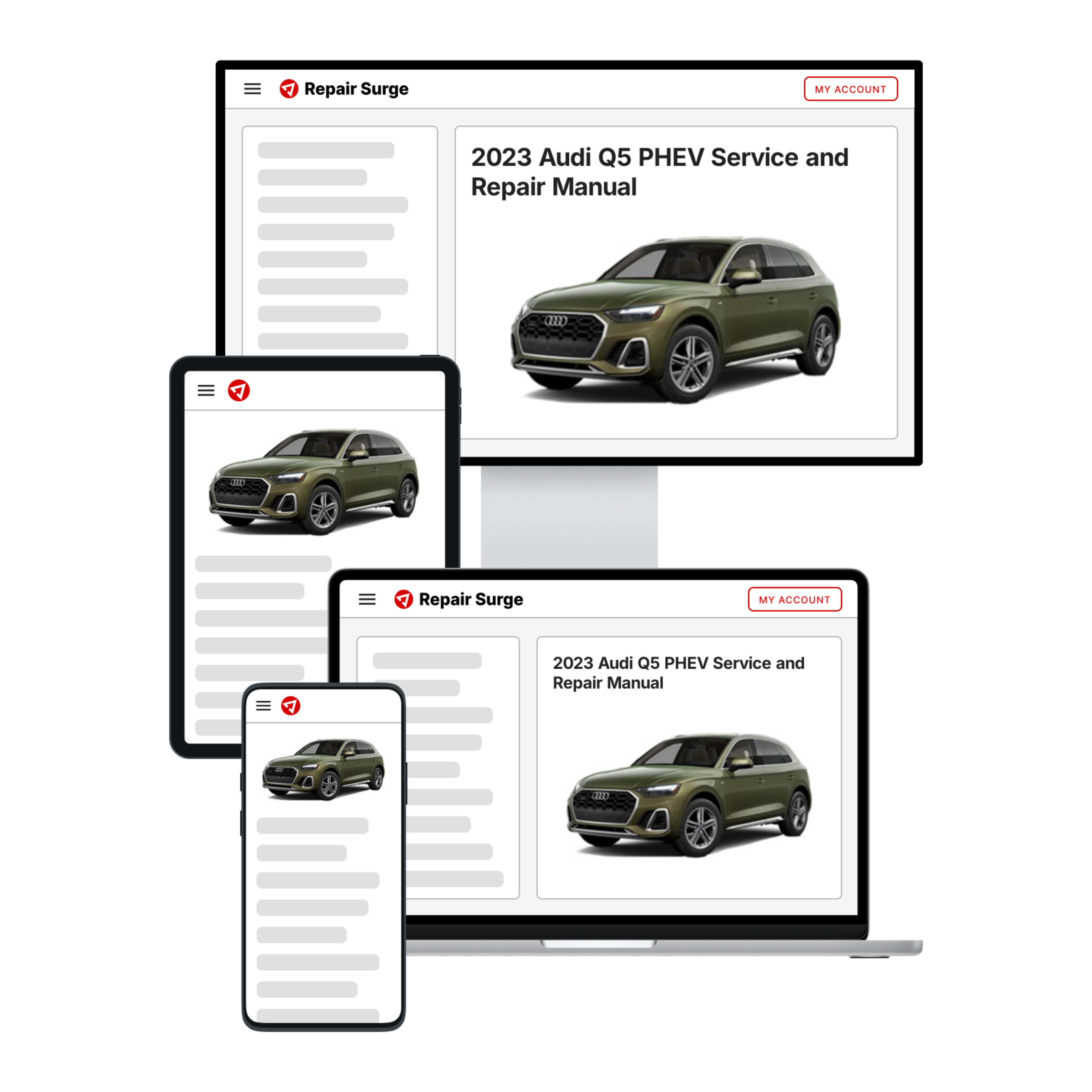 2023 Audi Q5 PHEV service and repair manual hero image