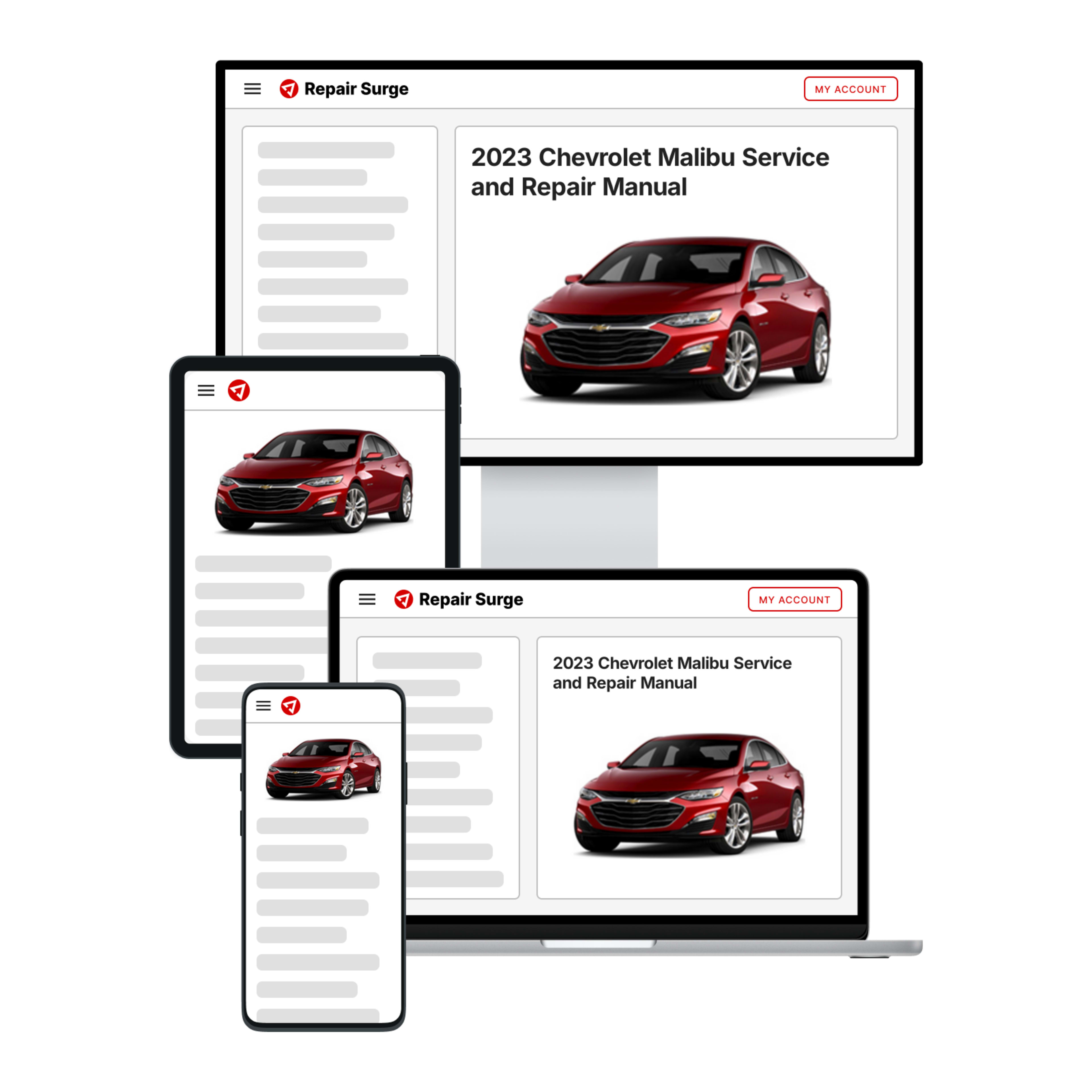 2023 Chevrolet Malibu service and repair manual hero image