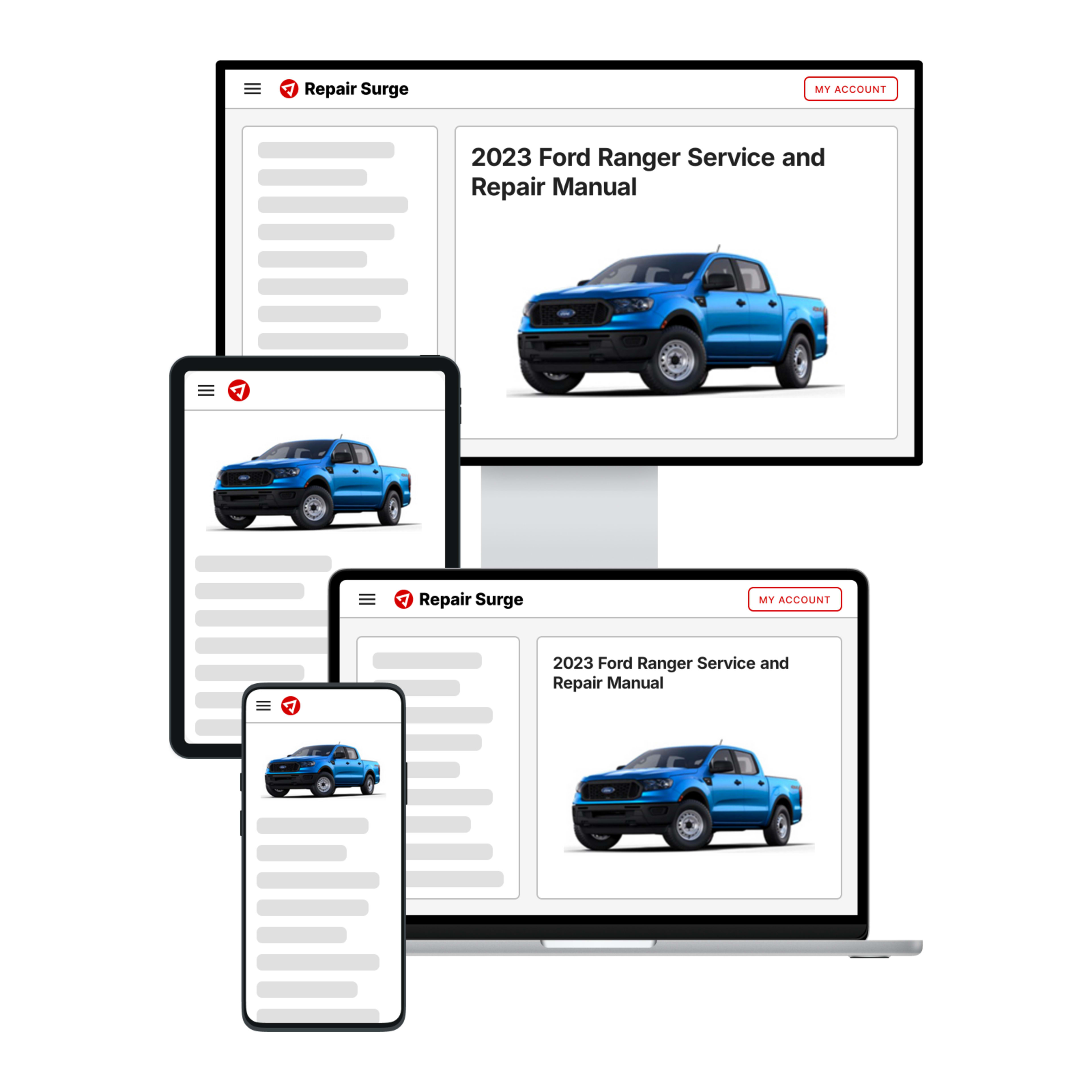 2023 Ford Ranger service and repair manual hero image