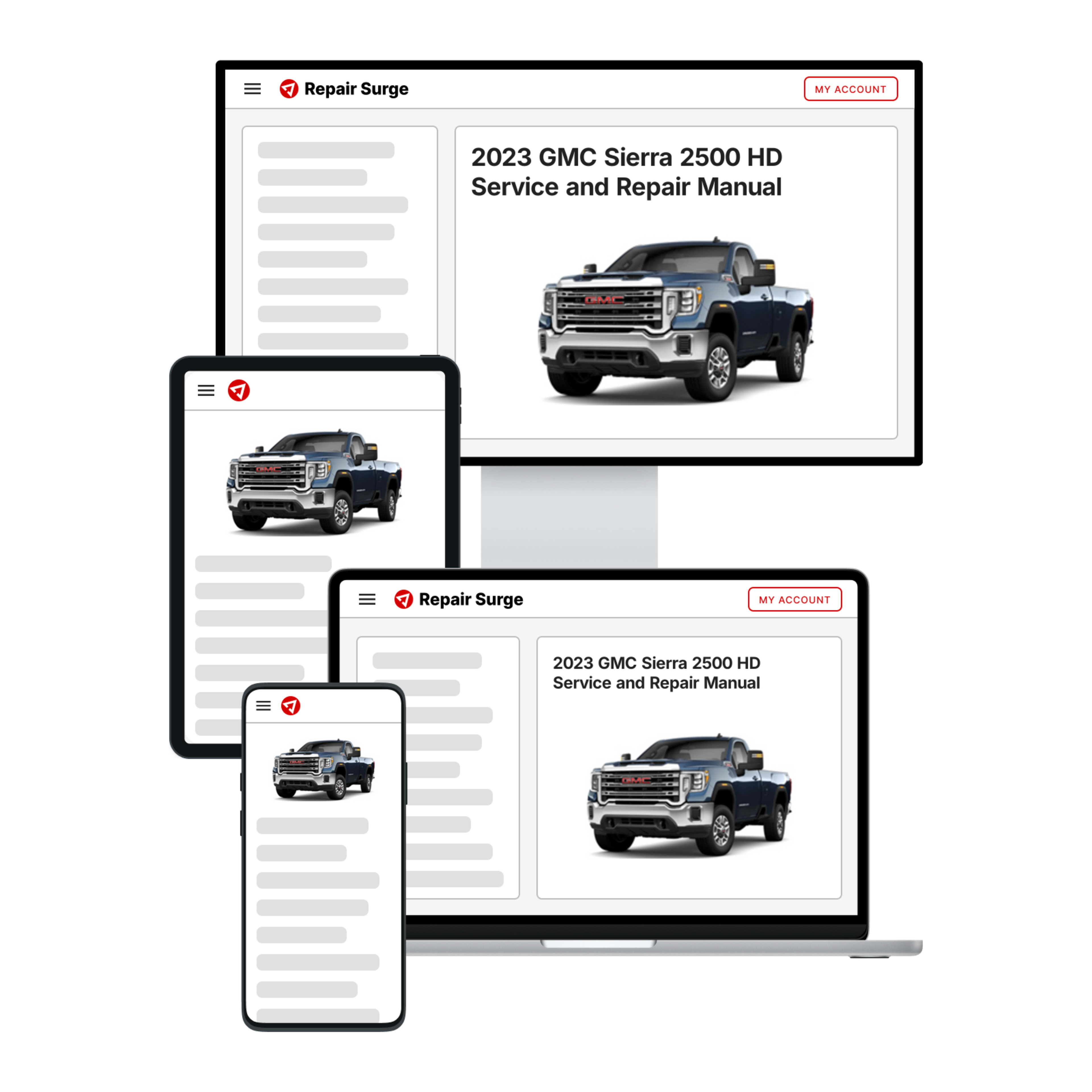 2023 GMC Sierra 2500 HD service and repair manual hero image