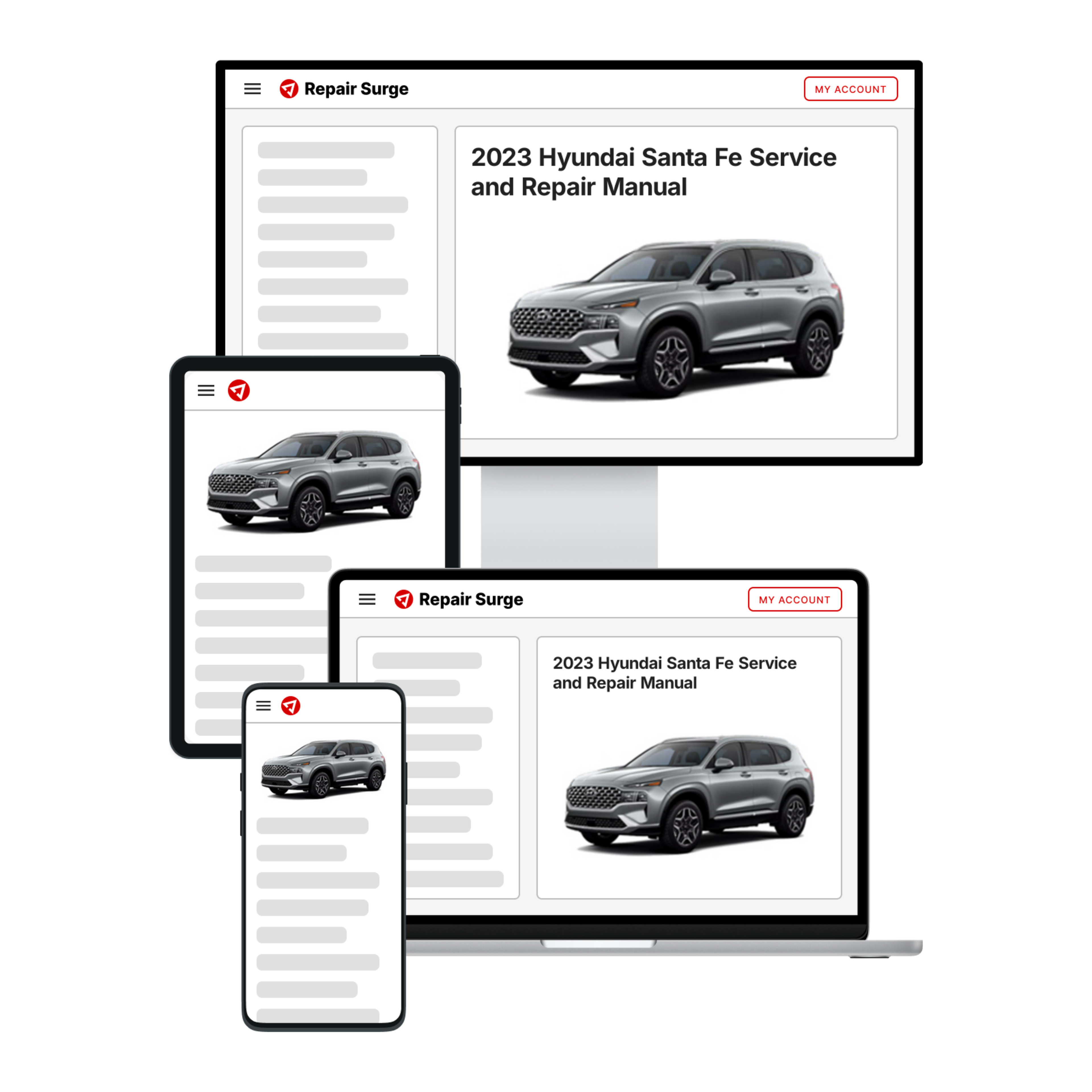 2023 Hyundai Santa Fe service and repair manual hero image