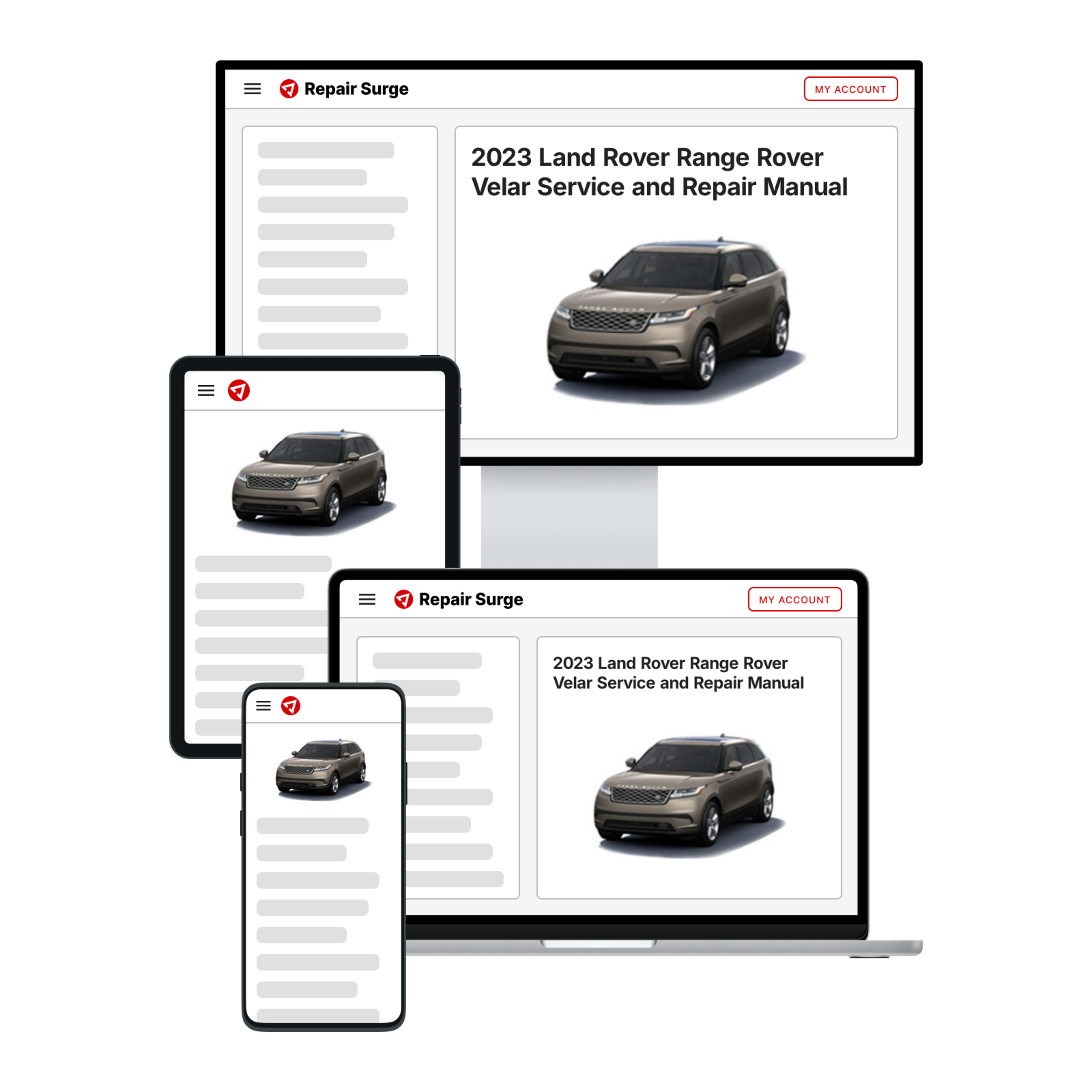 2023 Land Rover Range Rover Velar service and repair manual hero image