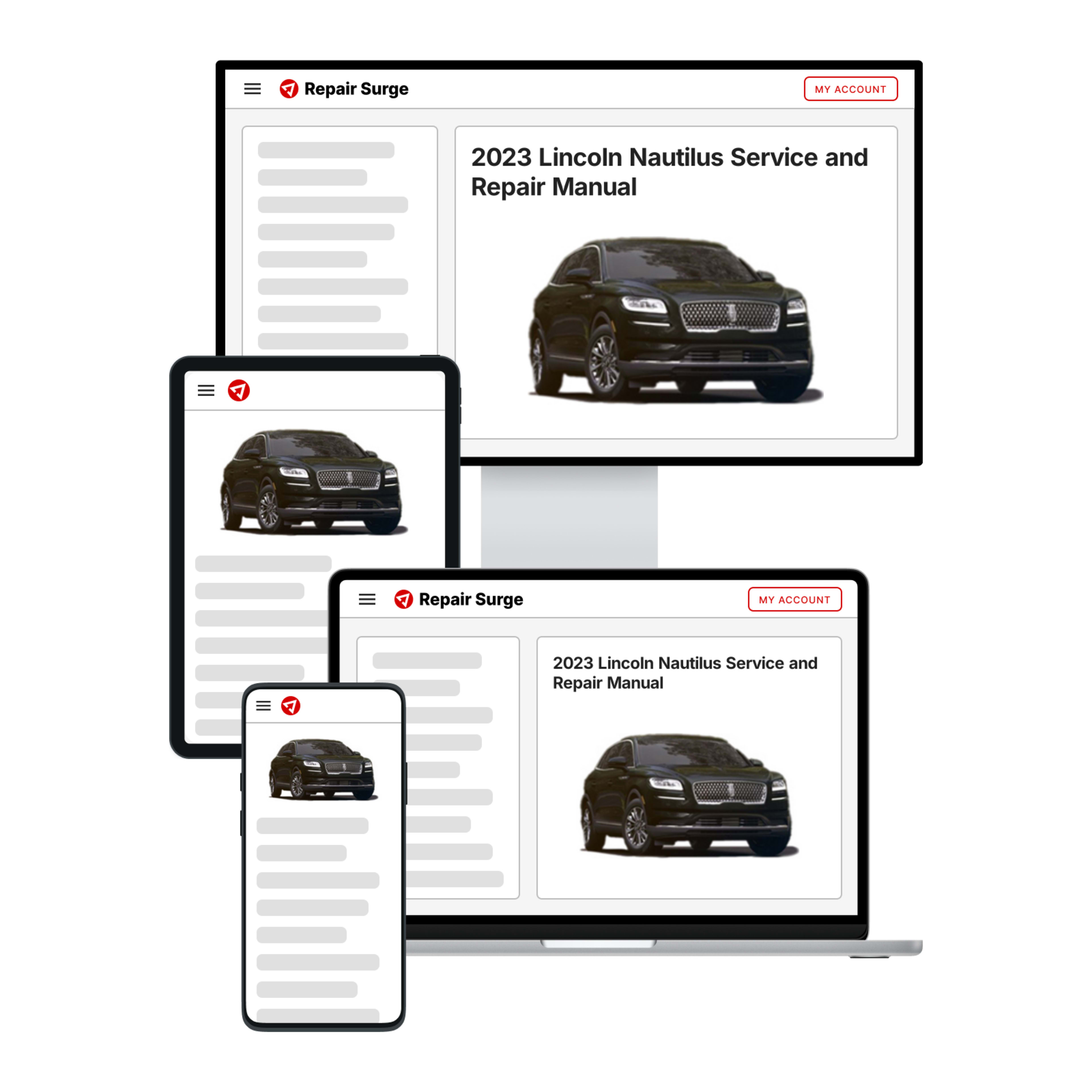 2023 Lincoln Nautilus service and repair manual hero image
