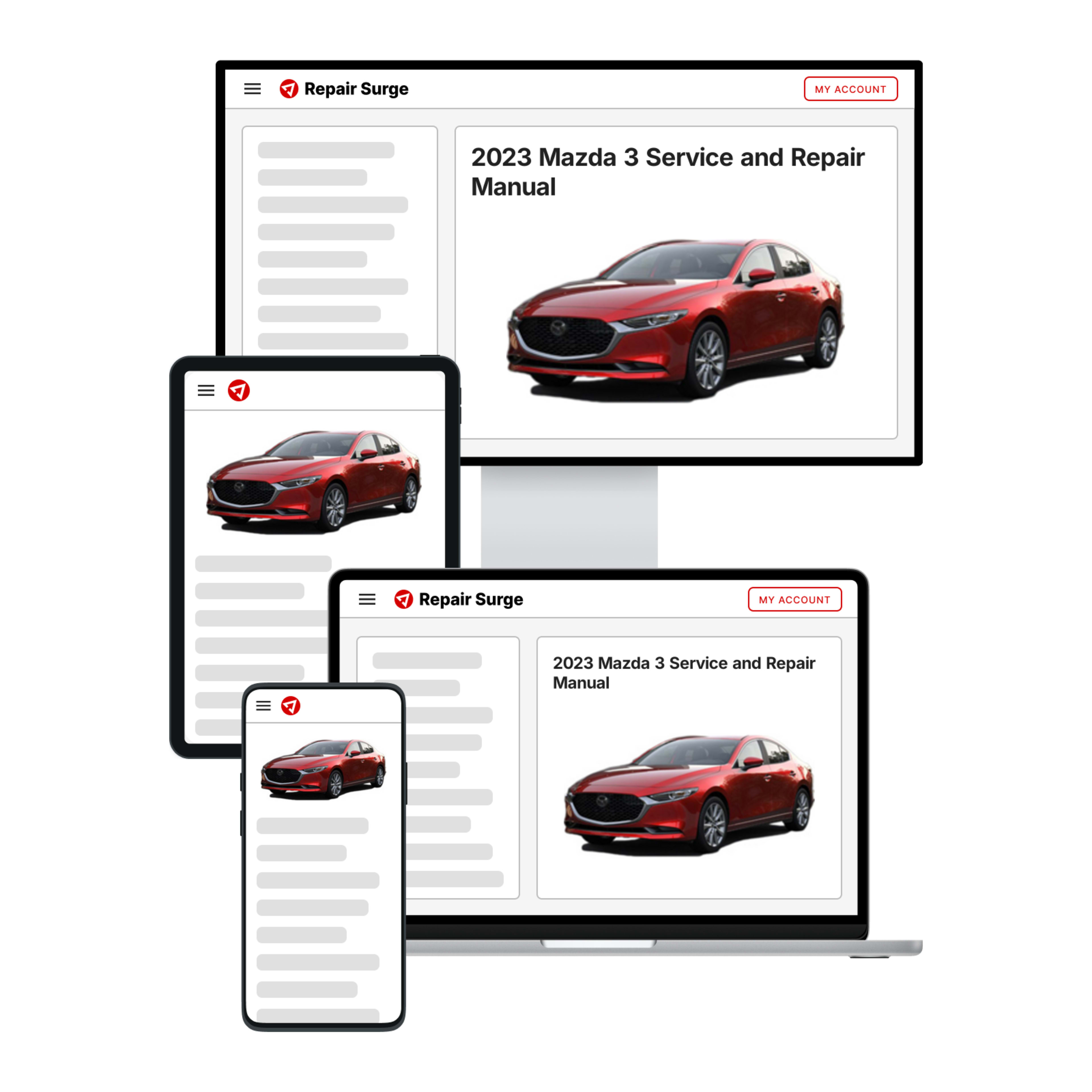 2023 Mazda 3 service and repair manual hero image