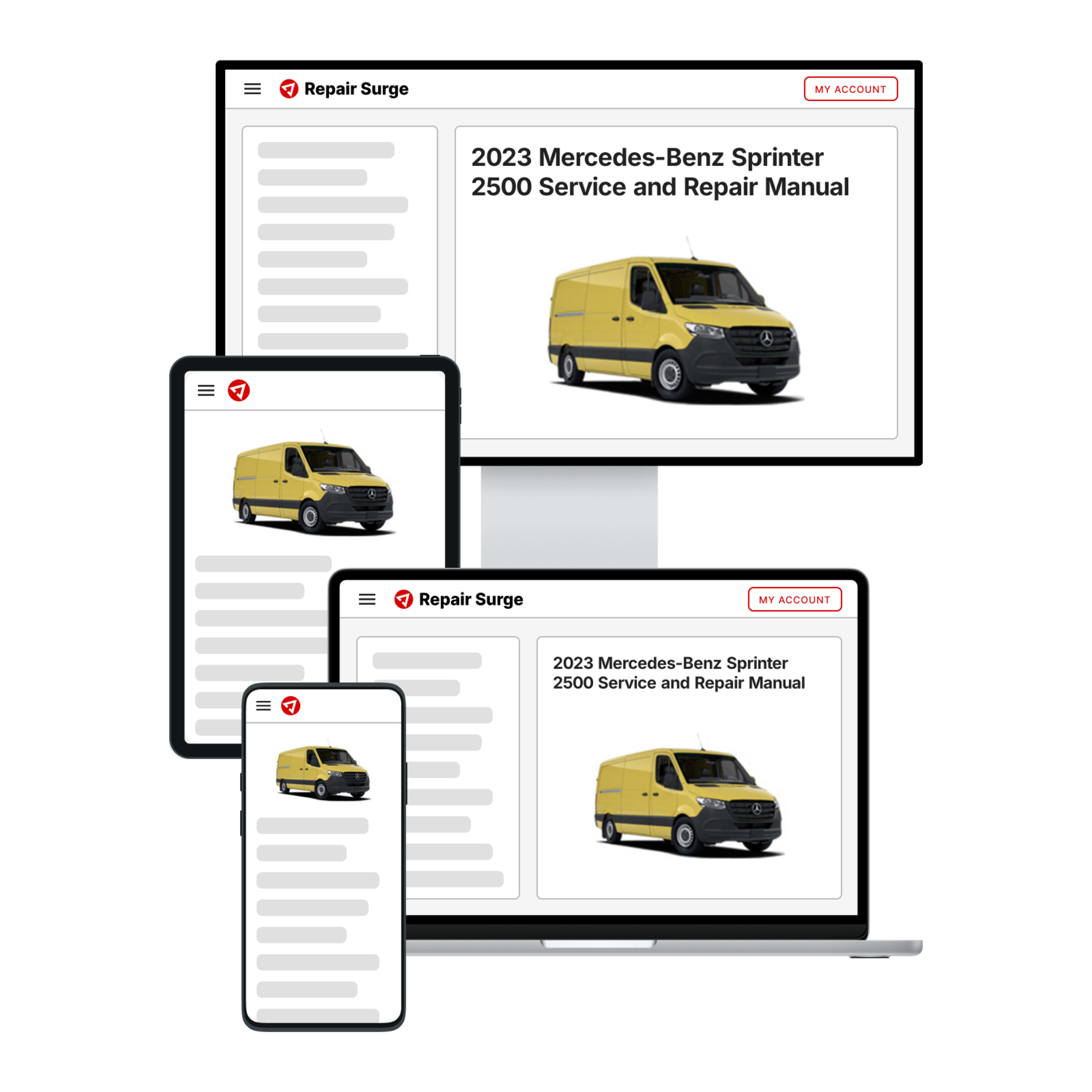 2023 Mercedes-Benz Sprinter 2500 service and repair manual hero image