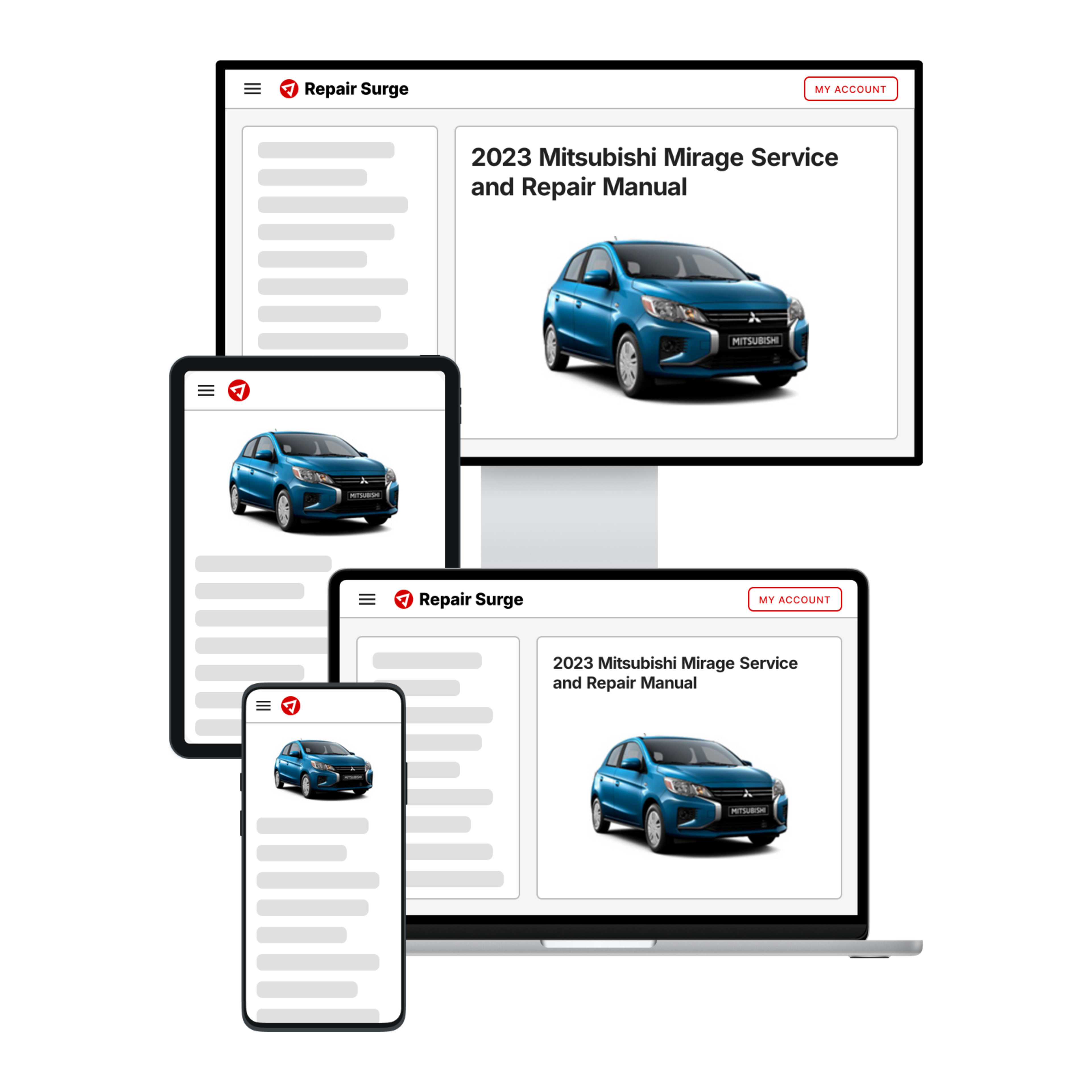2023 Mitsubishi Mirage service and repair manual hero image