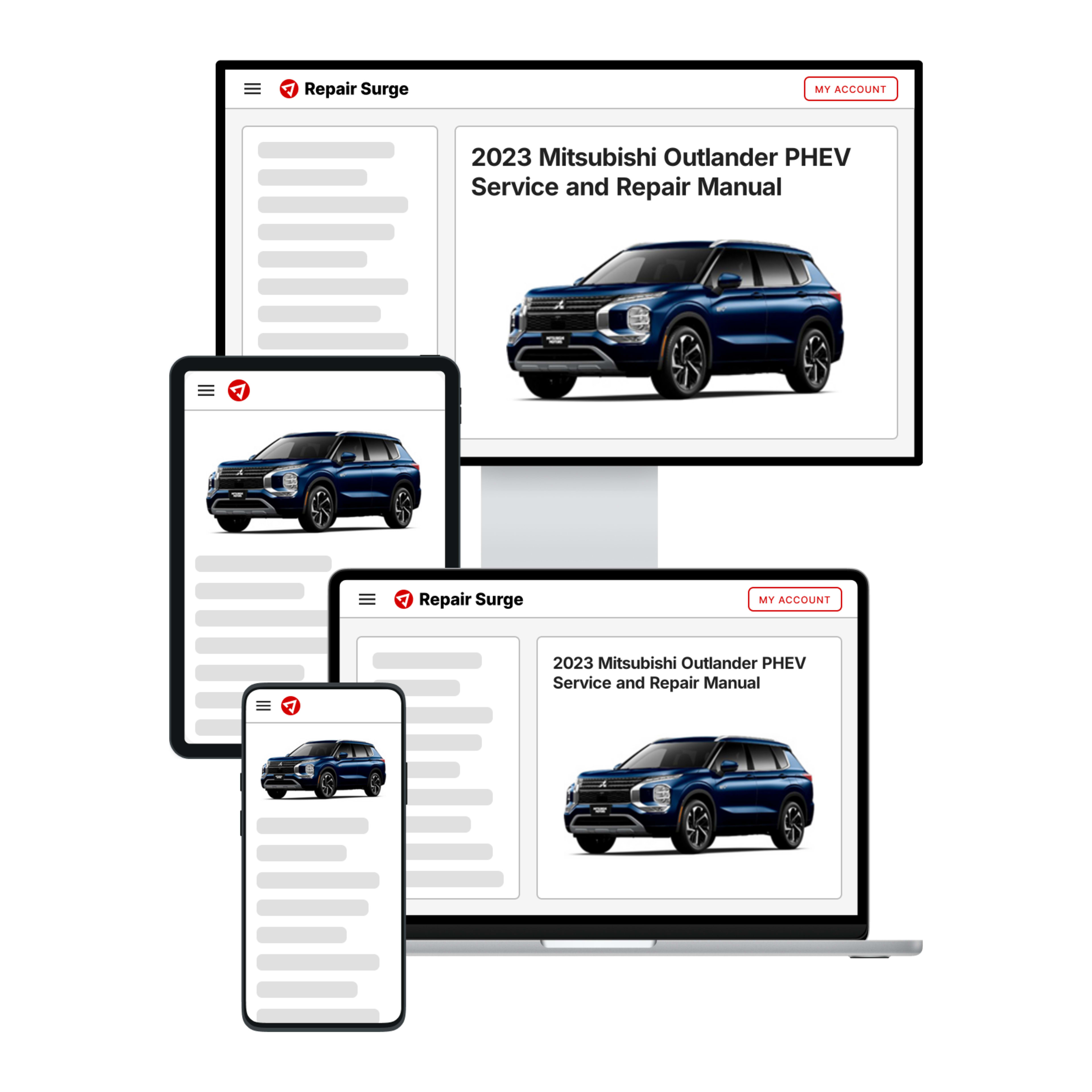 2023 Mitsubishi Outlander PHEV service and repair manual hero image